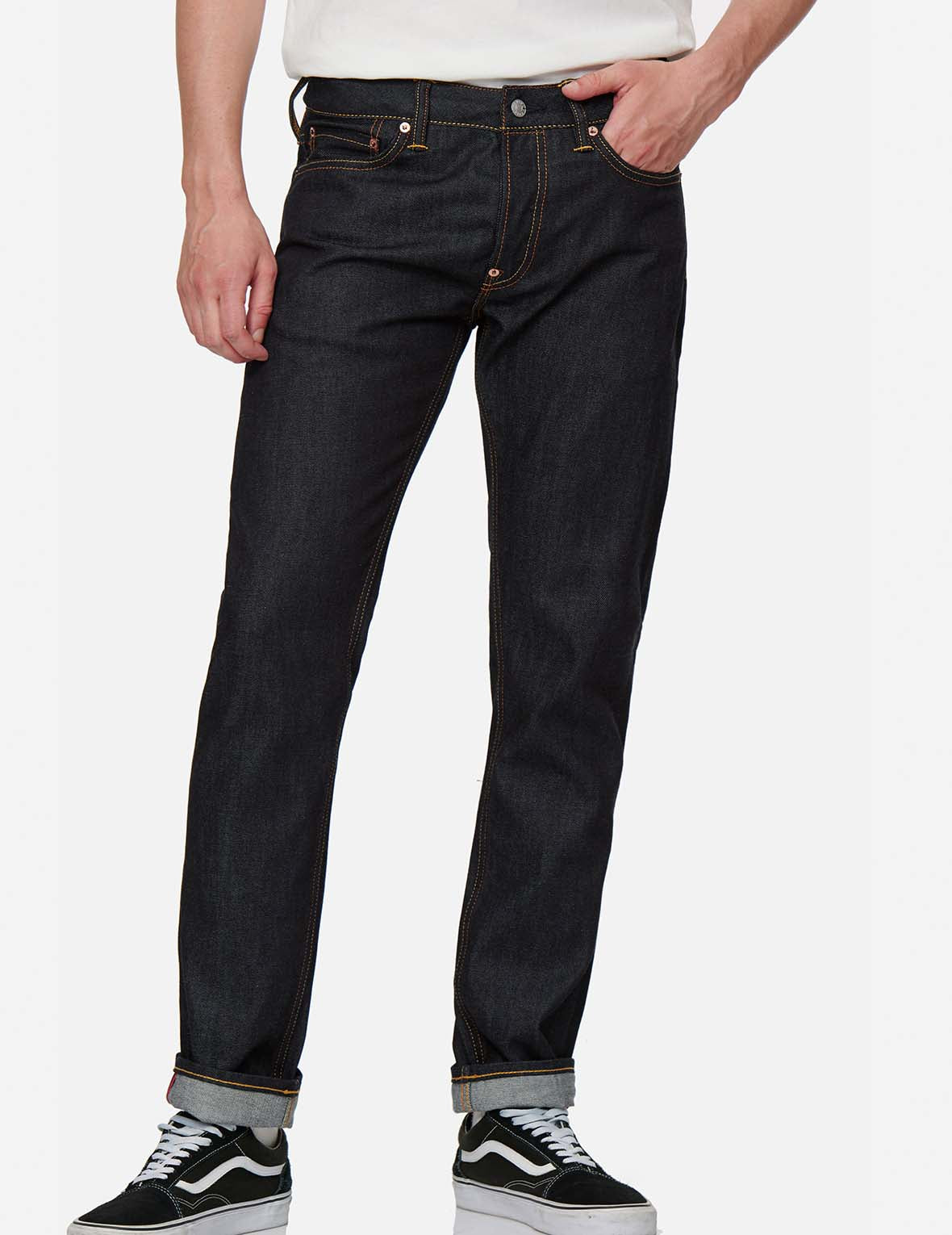 Orange Brushstroke Daicock Slim Straight fit Jeans #2010