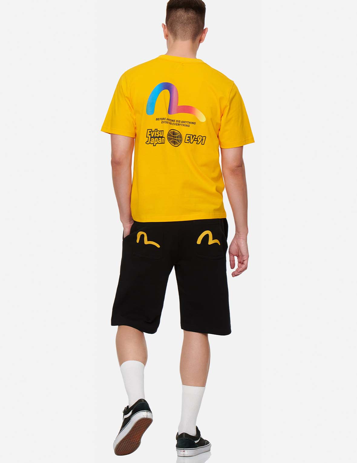 Seagull Print Sweat Shorts – EVISU Seagull Print Sweat Shorts – EVISU