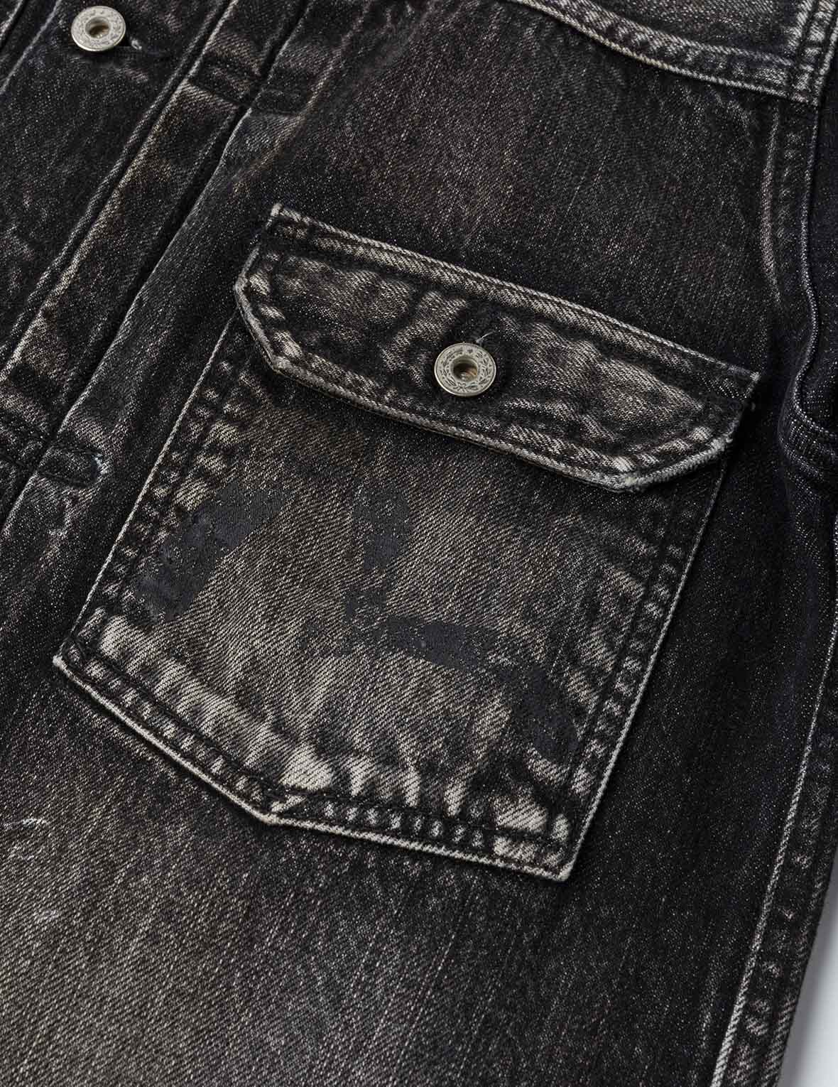 Seagull Print Regular Fit Denim Trucker Jacket