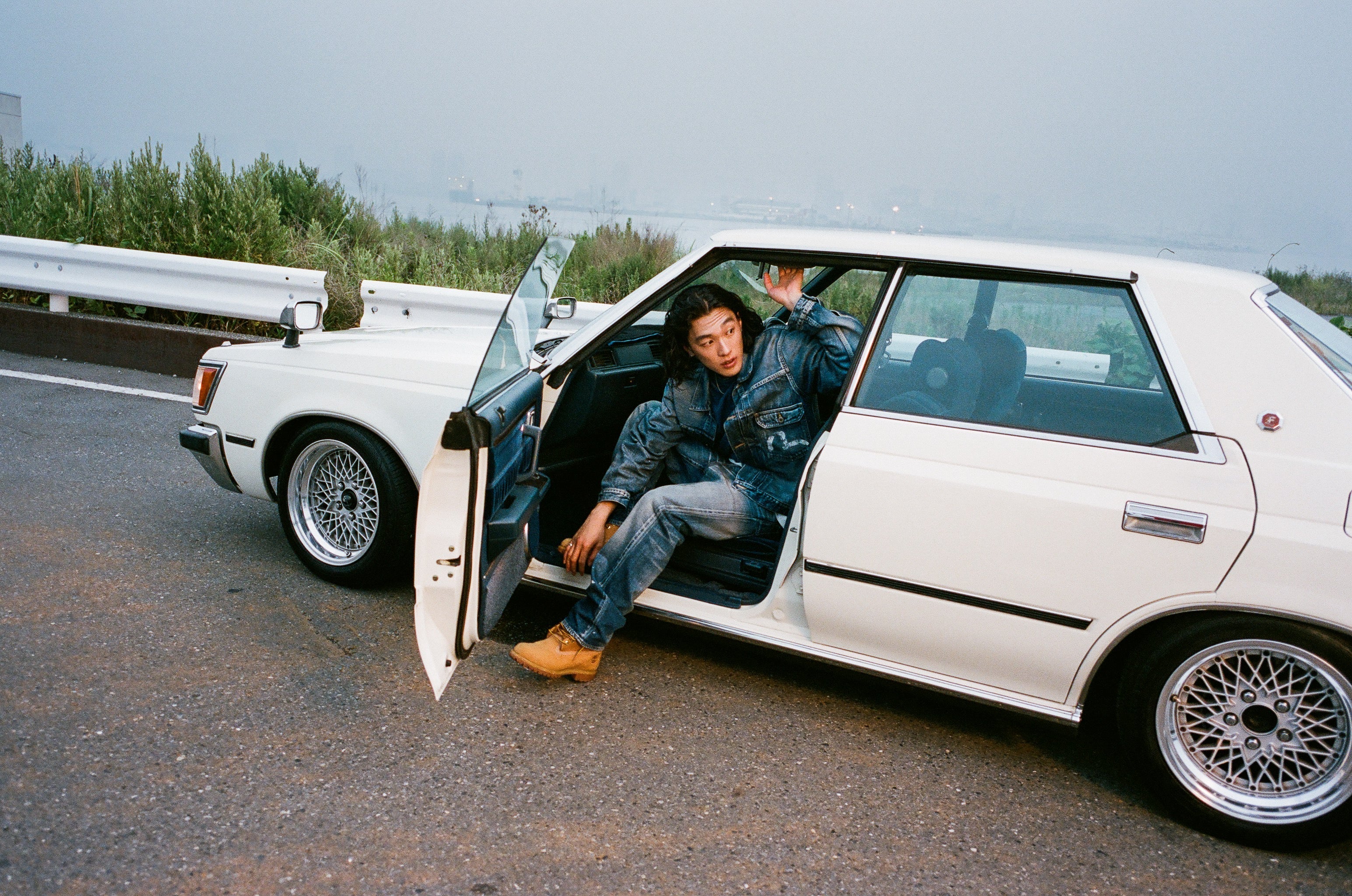 Seagull Print Regular Fit Denim Trucker Jacket