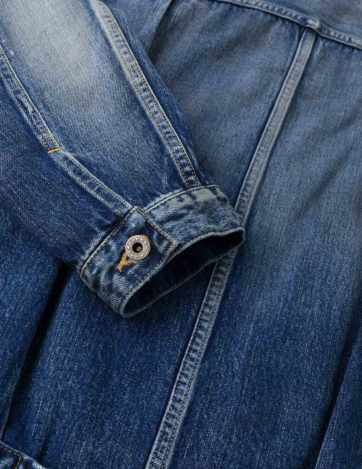 Seagull Print Regular Fit Denim Trucker Jacket