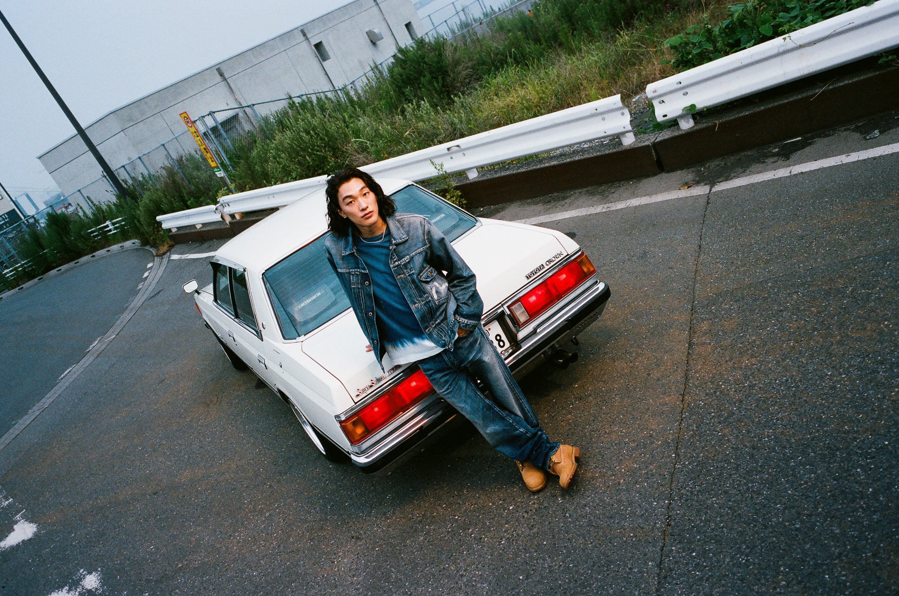 Seagull Print Regular Fit Denim Trucker Jacket