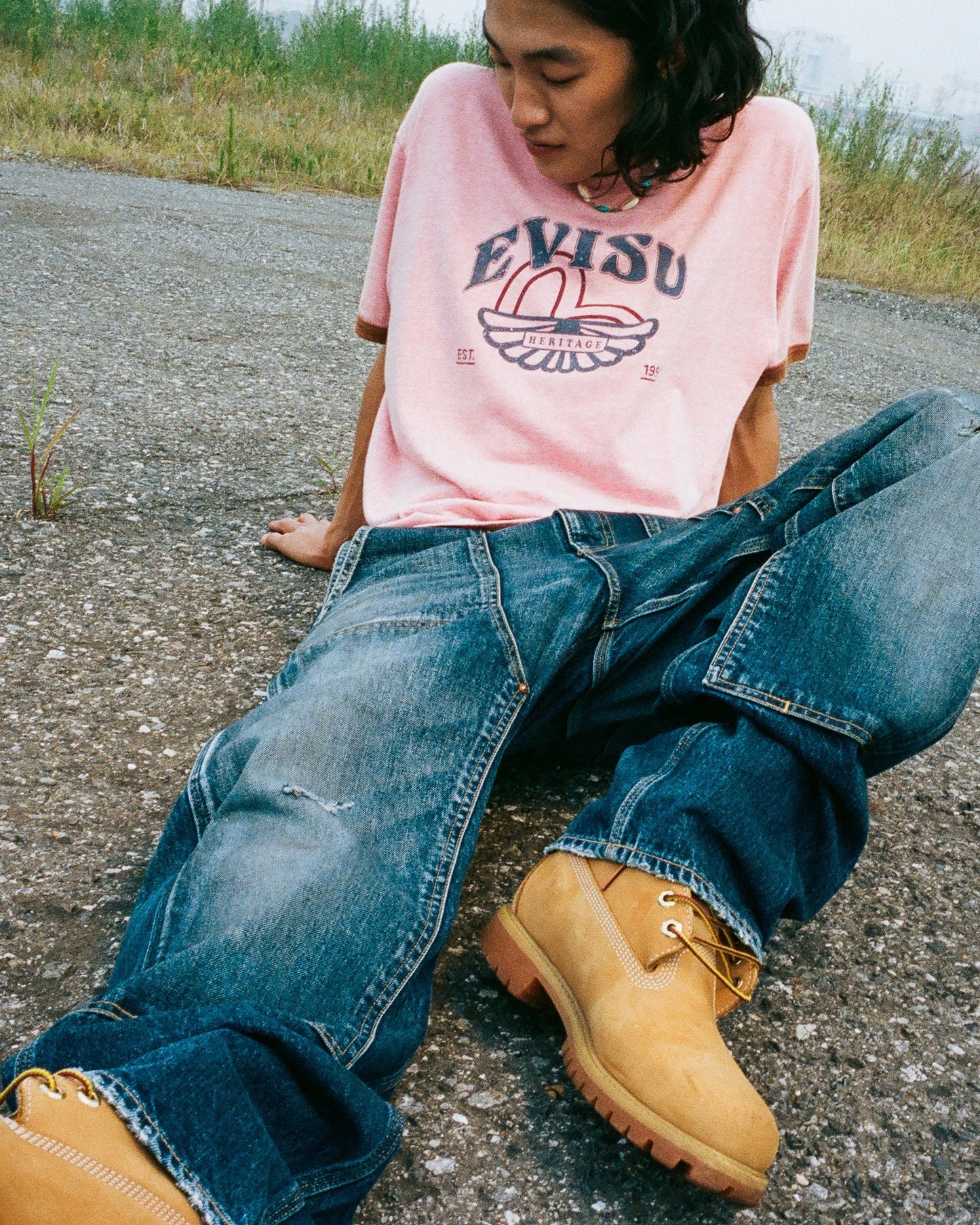 洗水海鸥刺绣常规版型画家牛仔裤