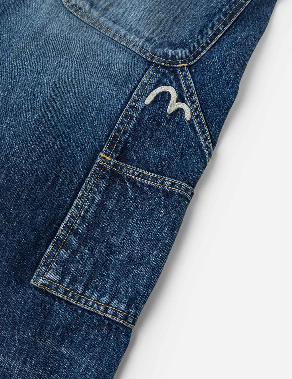 Washed Seagull Print Regular Fit Painter Jeans – EVISU