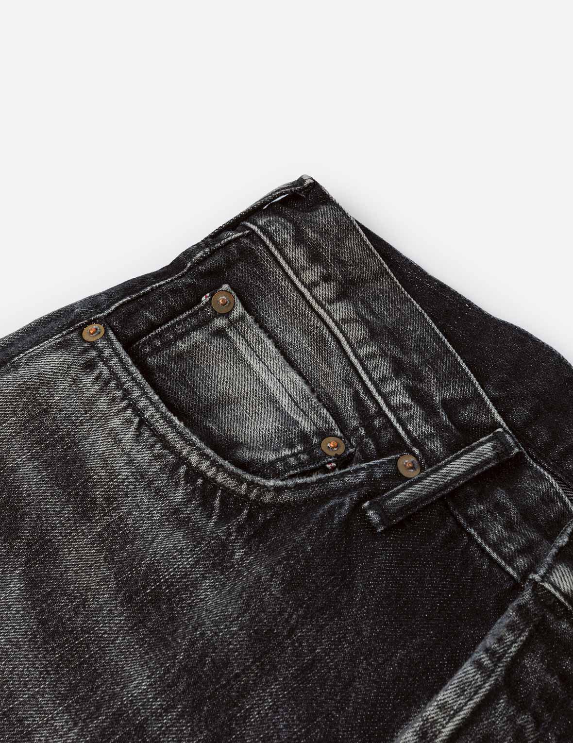 Washed Seagull Print Regular Fit Jeans