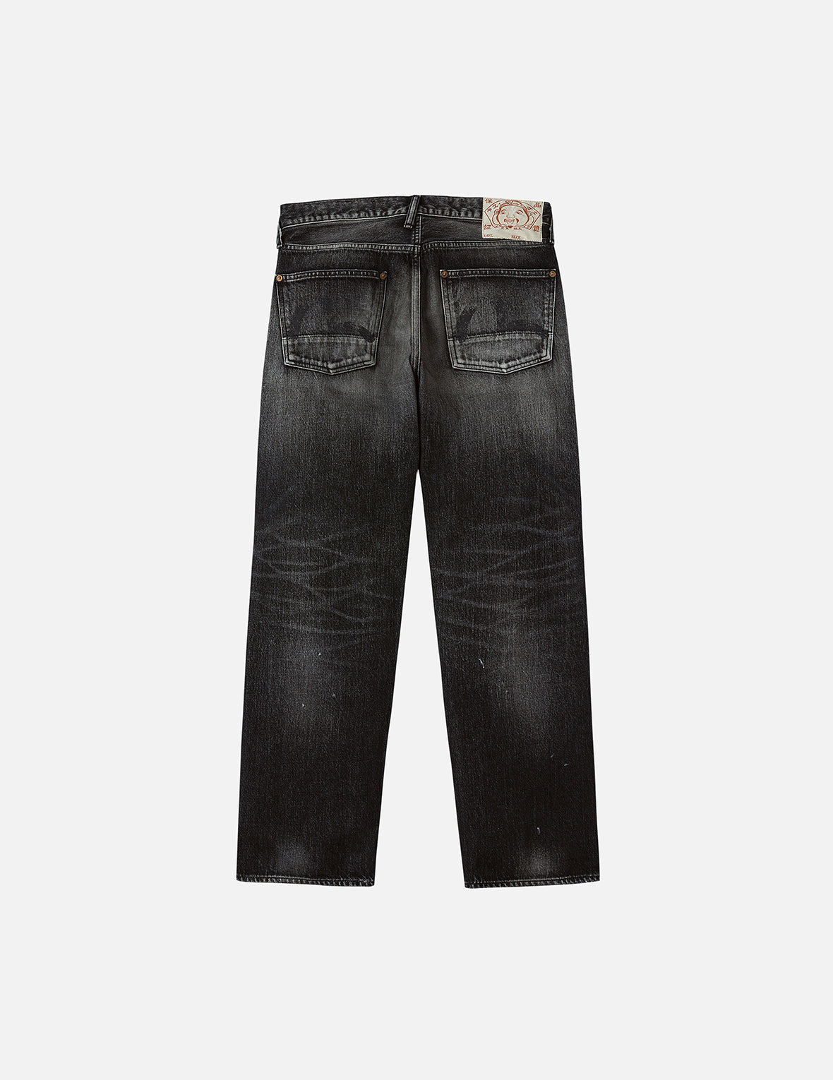 Washed Seagull Print Regular Fit Jeans