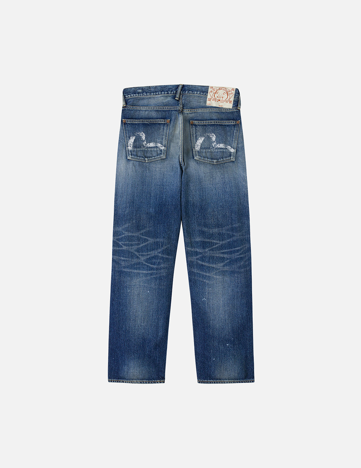 Washed Seagull Print Regular Fit Jeans