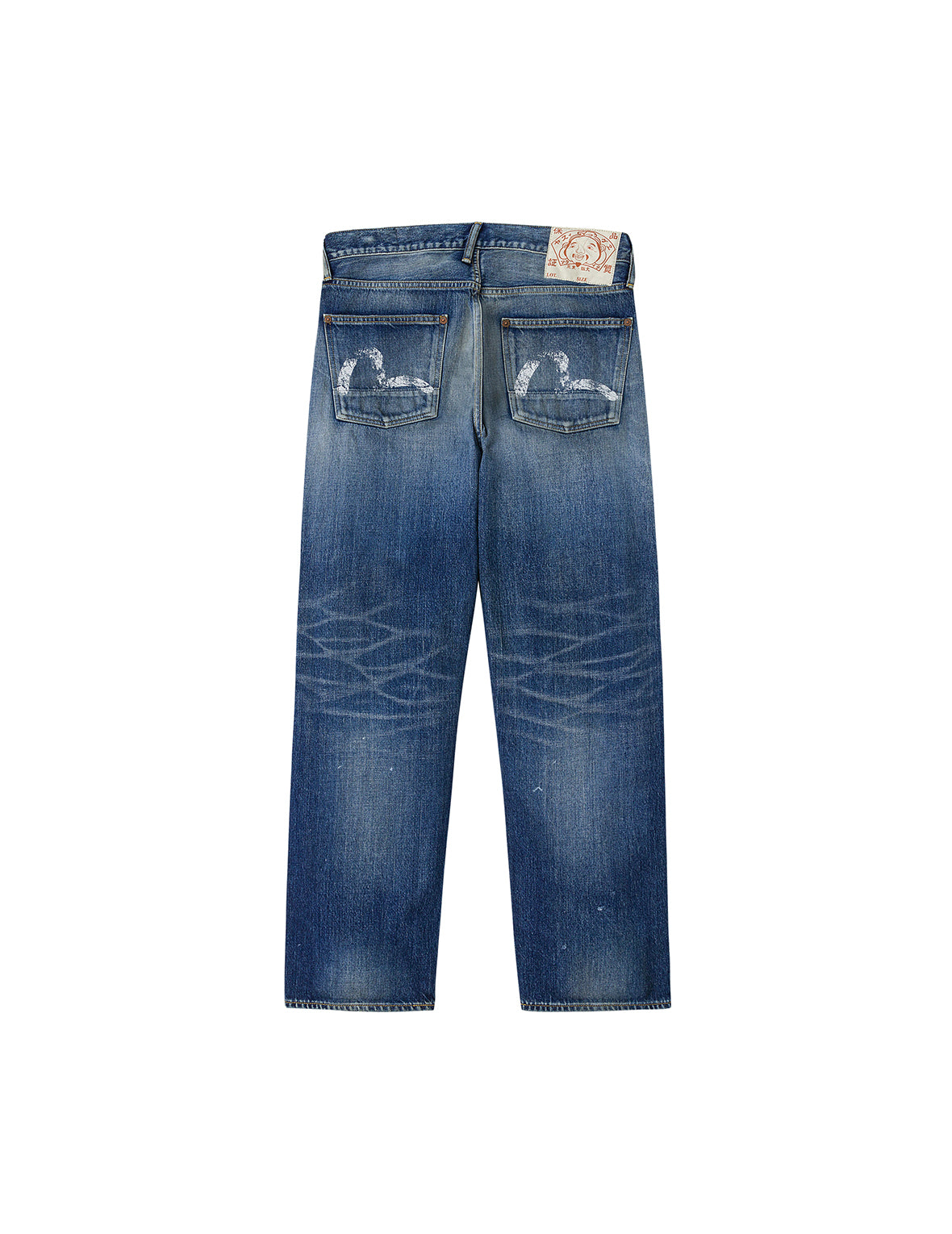 Washed Seagull Print Regular Fit Jeans