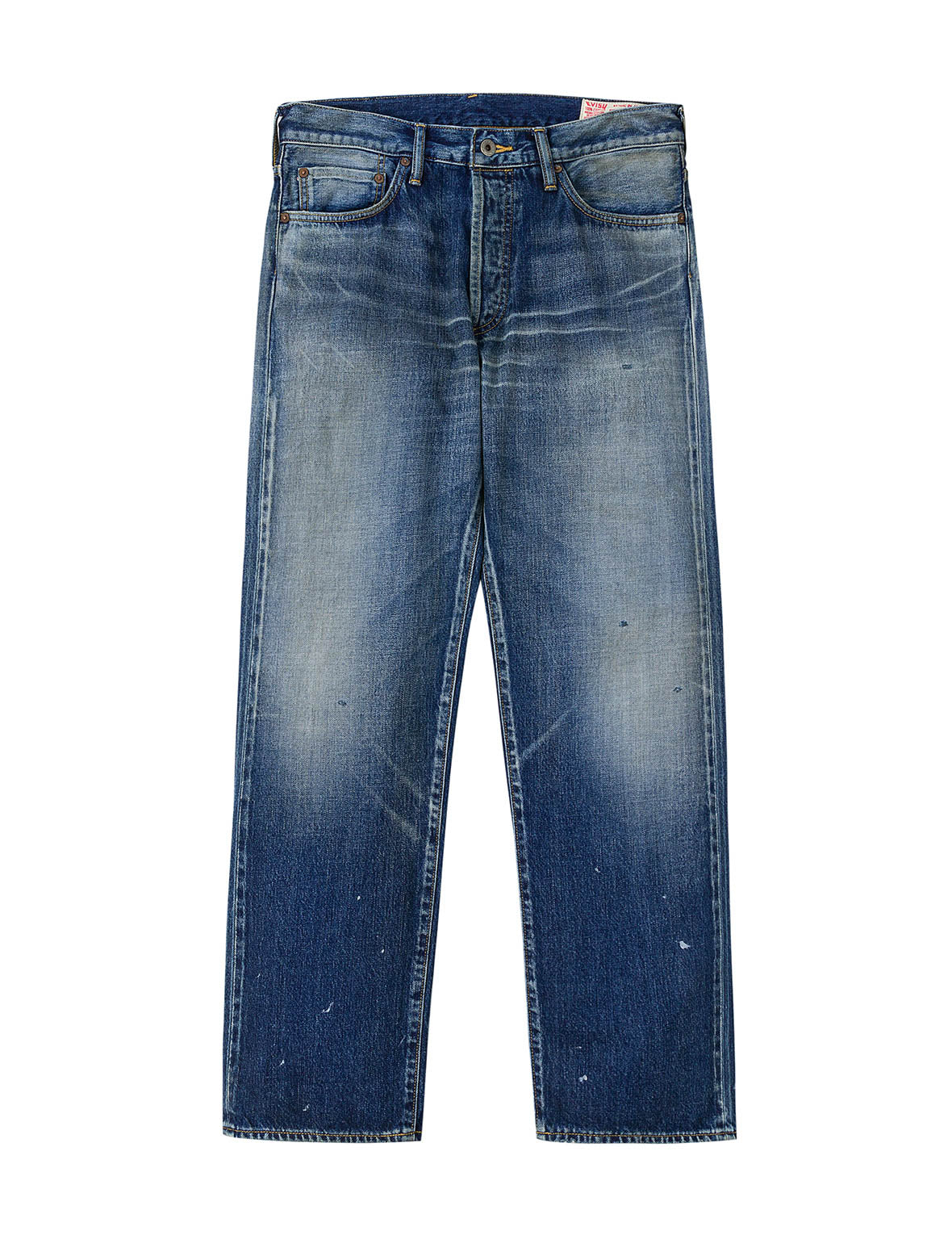 Washed Seagull Print Regular Fit Jeans