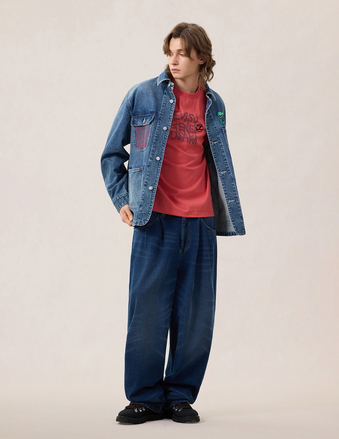 Multi Patches Denim Chore Jacket – EVISU