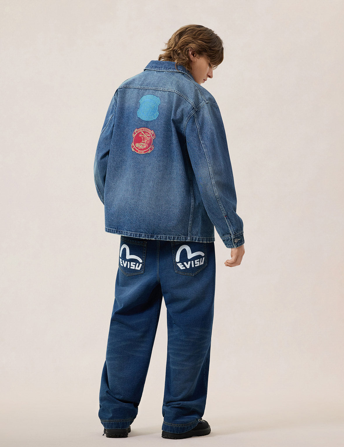 Multi Patches Denim Chore Jacket – EVISU