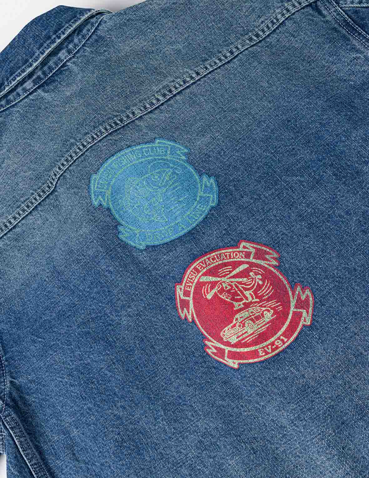 Multi Patches Denim Chore Jacket