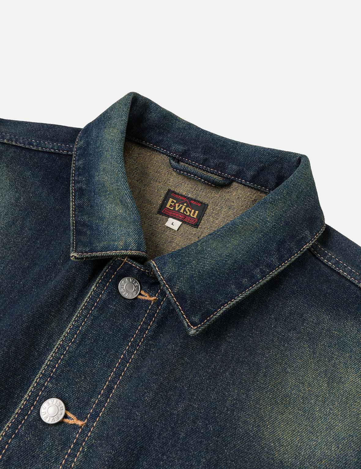 Layered Pocket Denim Worker Jacket