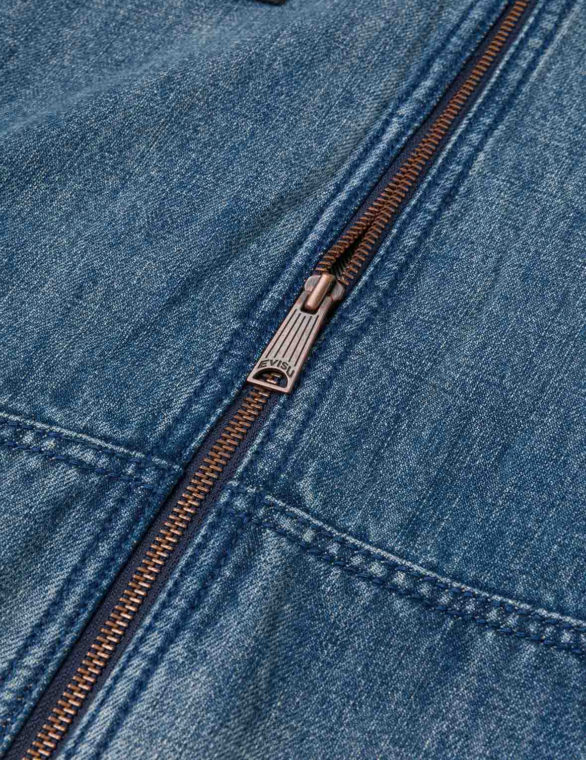 Denim Hooded Anorak Jacket