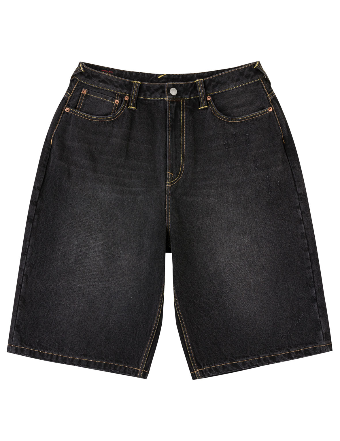 Distressed Washed Seagull Embroidery Jorts