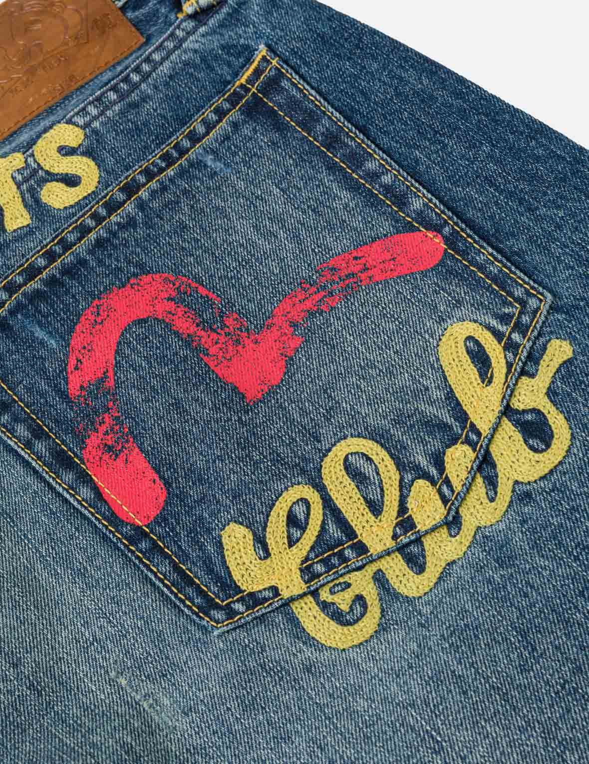 Heavy Washed and Distressed Jeans – EVISU