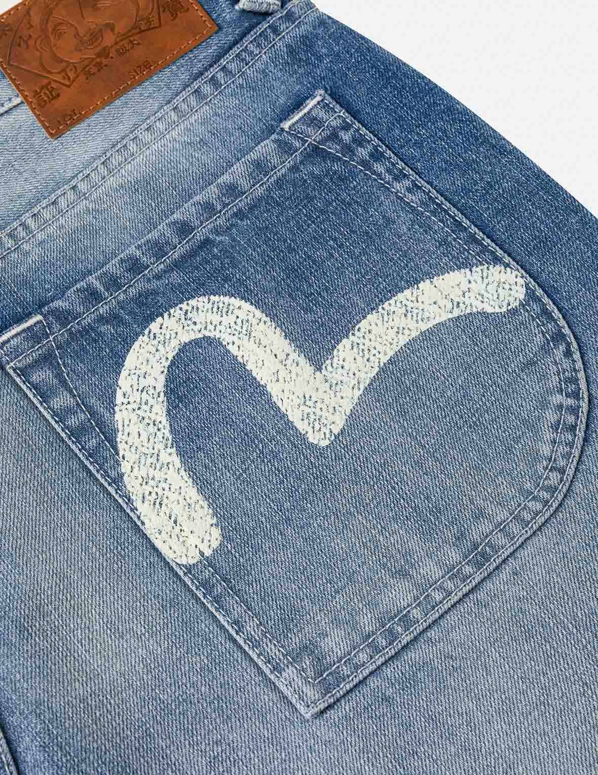 Seagull Print Double Knee Jeans – EVISU