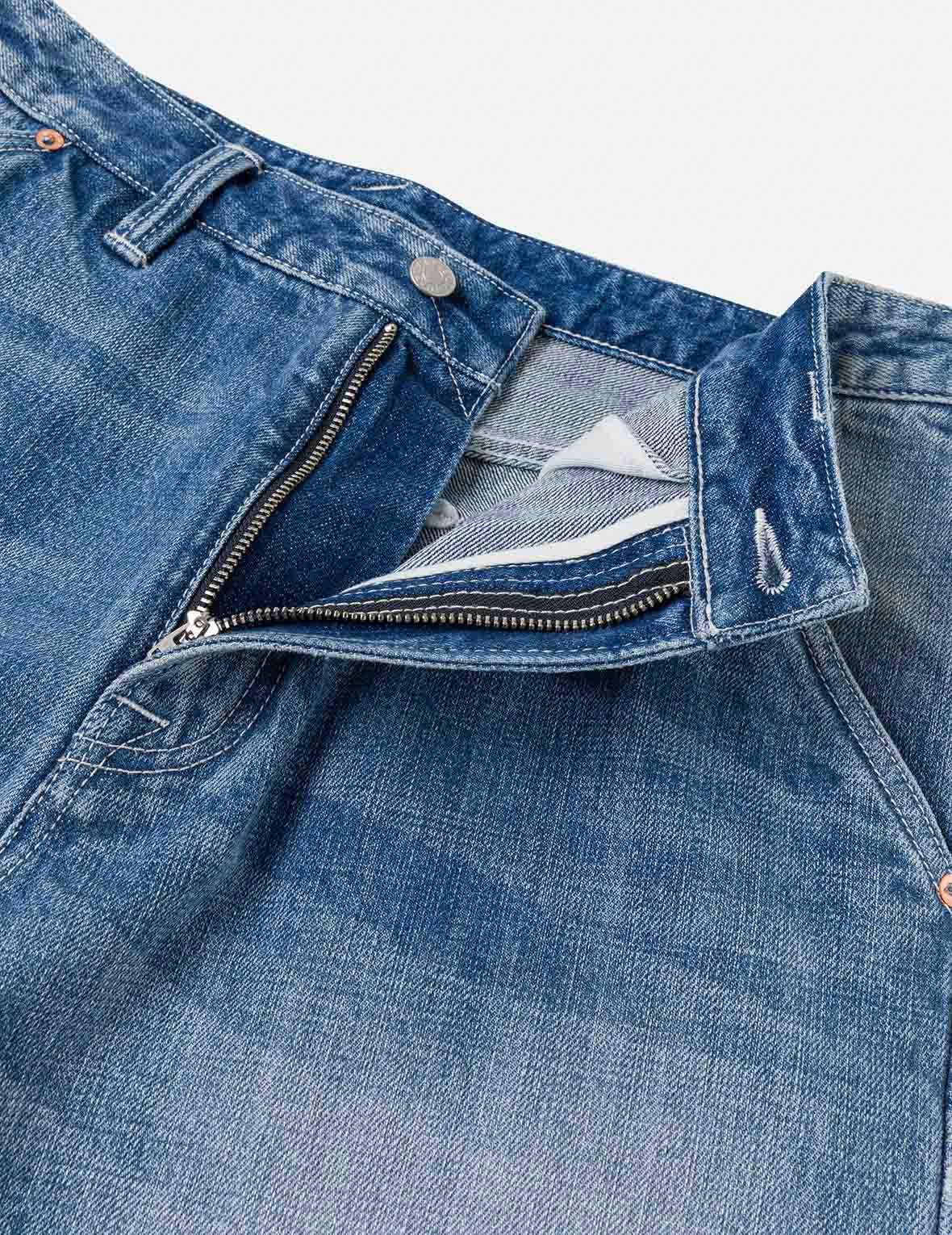 Seagull Print Double Knee Jeans