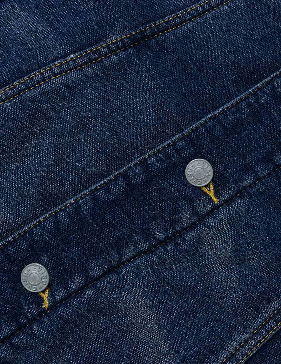 Washed Type 1 Denim Patchwork Jacket – EVISU