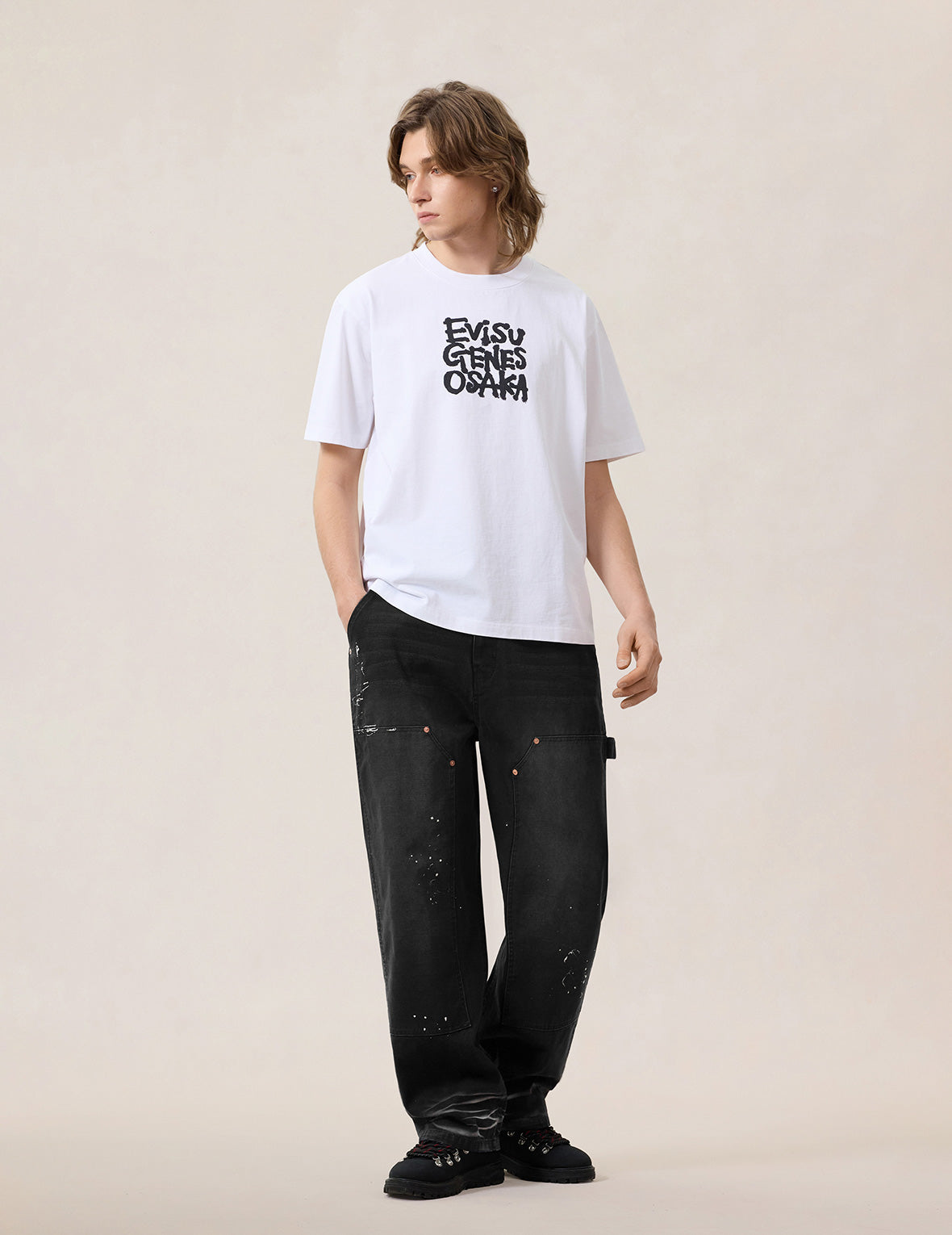 Heavy Washed And Distressed Daicock Jeans