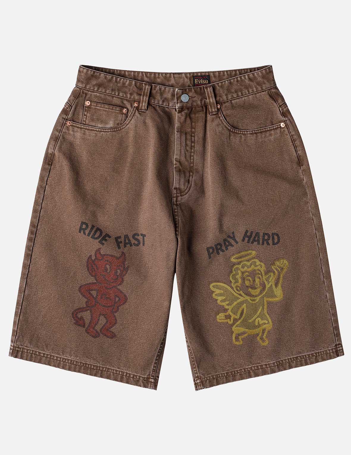 Washed Wide Wale Shorts – EVISU