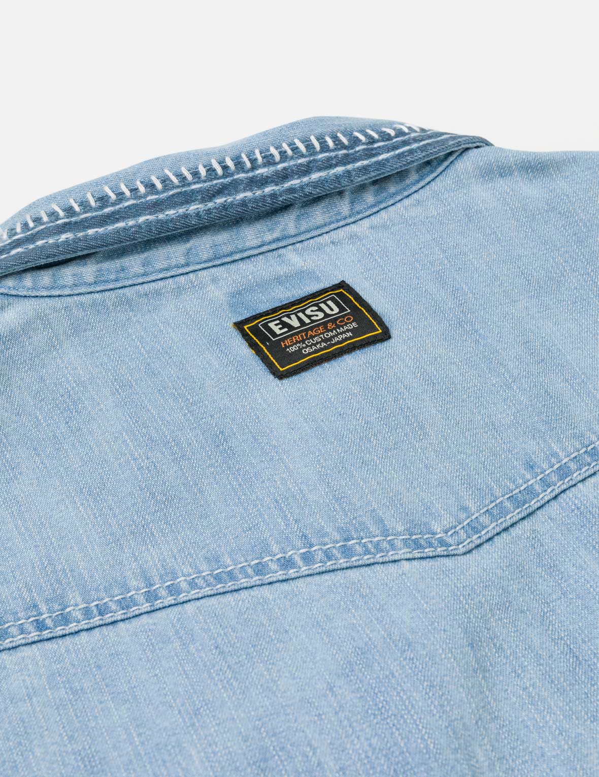 Seagull and Line Embroidery Shirt