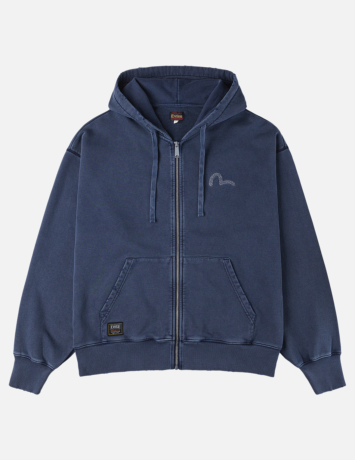 Heavy Washed and Distressed Hoodie – EVISU