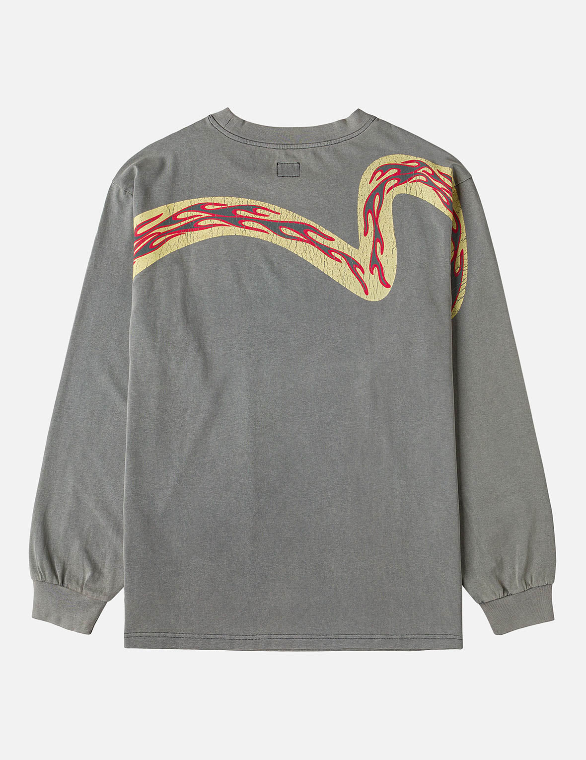 SW8 'THE INVERT' - LONG SLEEVE Tシャツ Reversed Seagull Slogan Long-sleeve T-shirt – EVISU