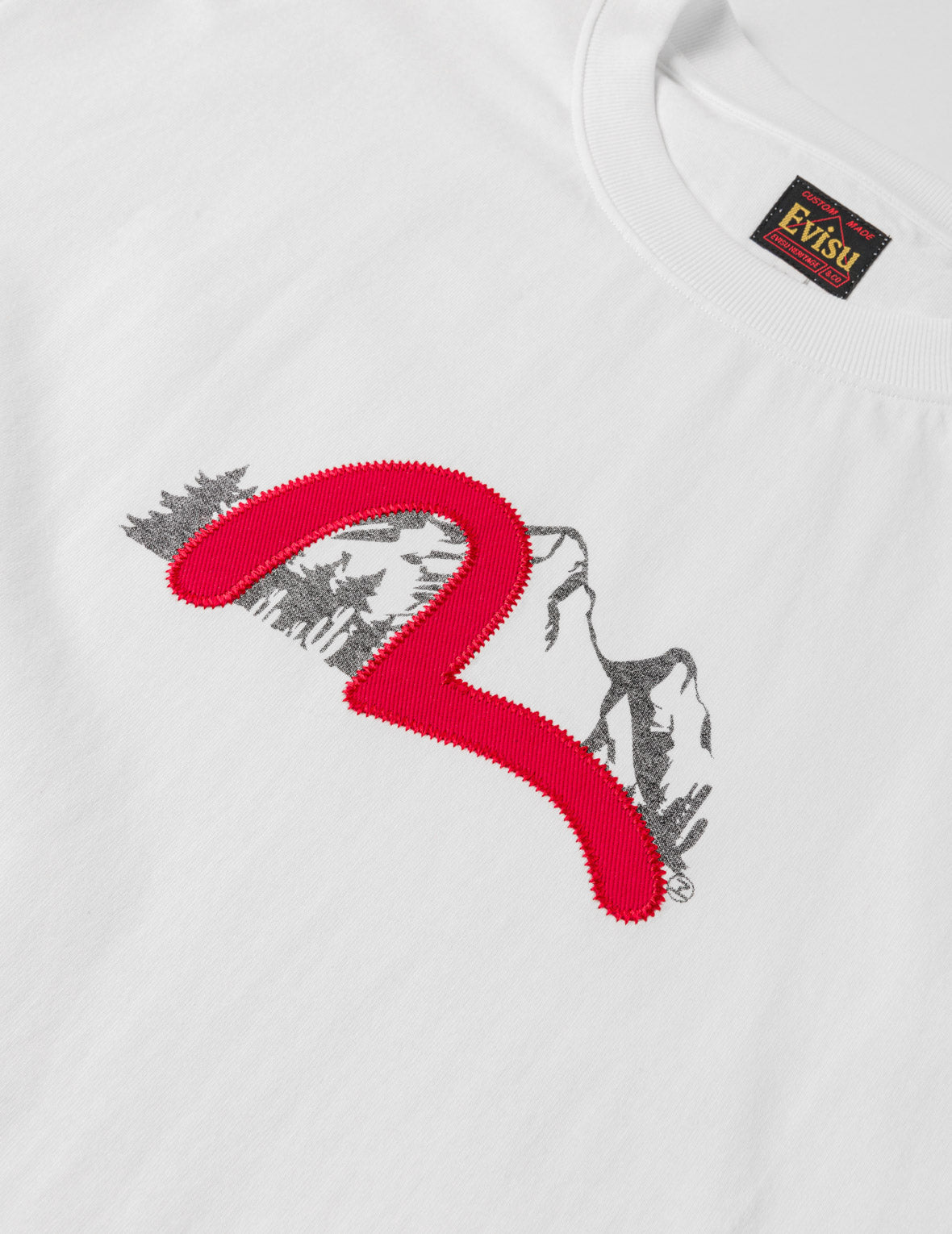Western Landscape Seagull Embroidery T-shirt