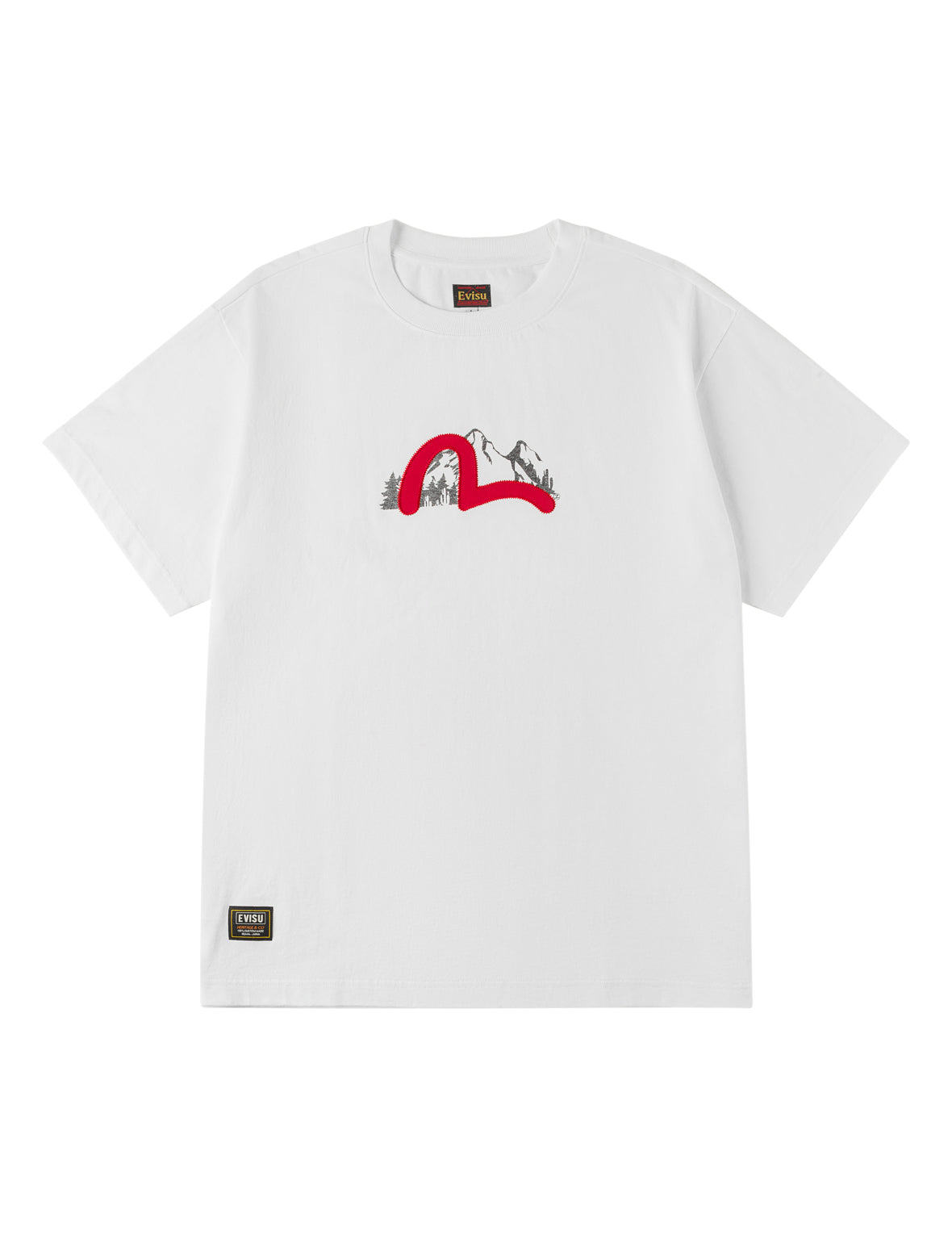 Western Landscape Seagull Embroidery T-shirt