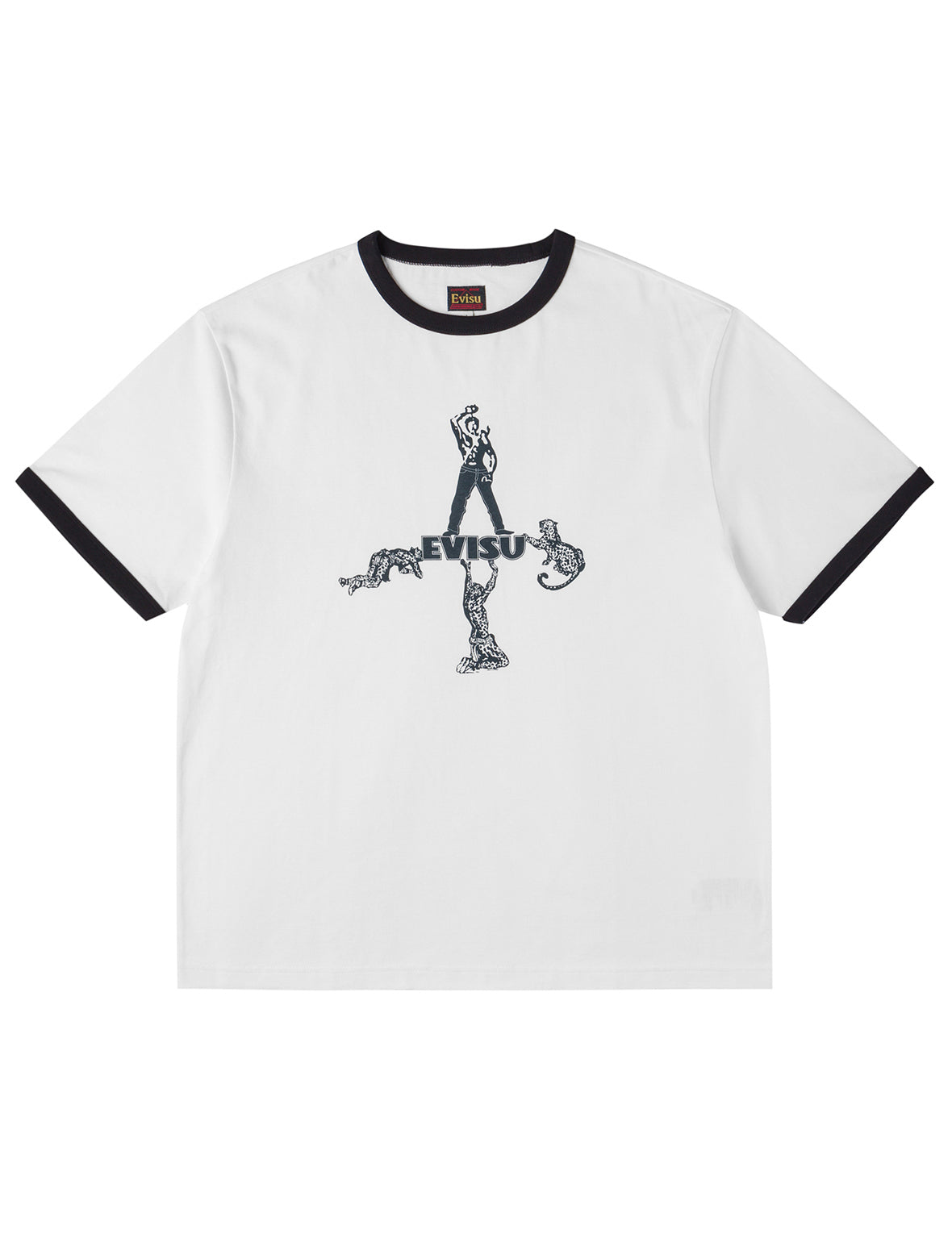 Miner and Leopard Ringer T-shirt – EVISU