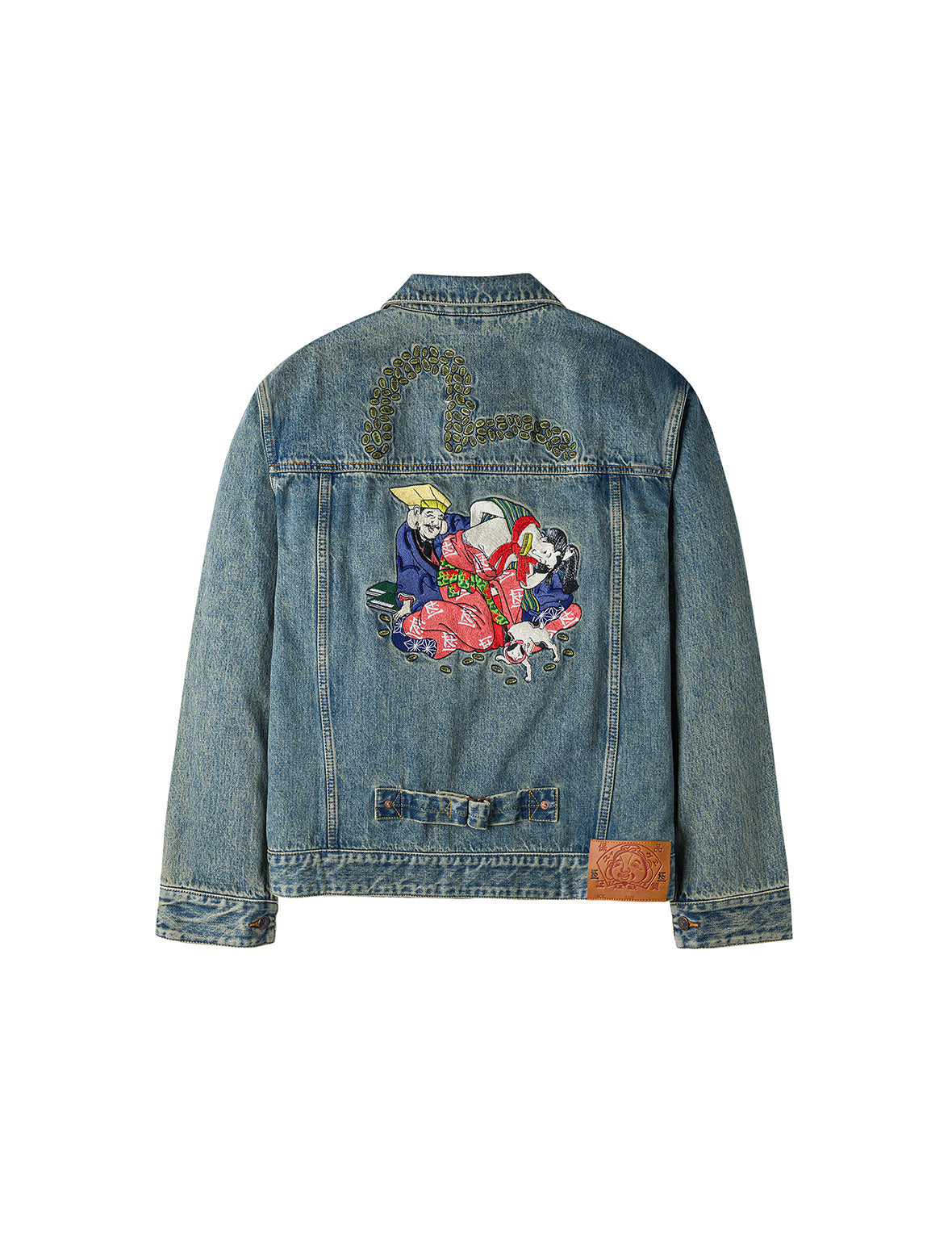 EVISU X F-LAGSTUF-F Shuga and Seagull Embroidery Relax Fit Denim Jacket