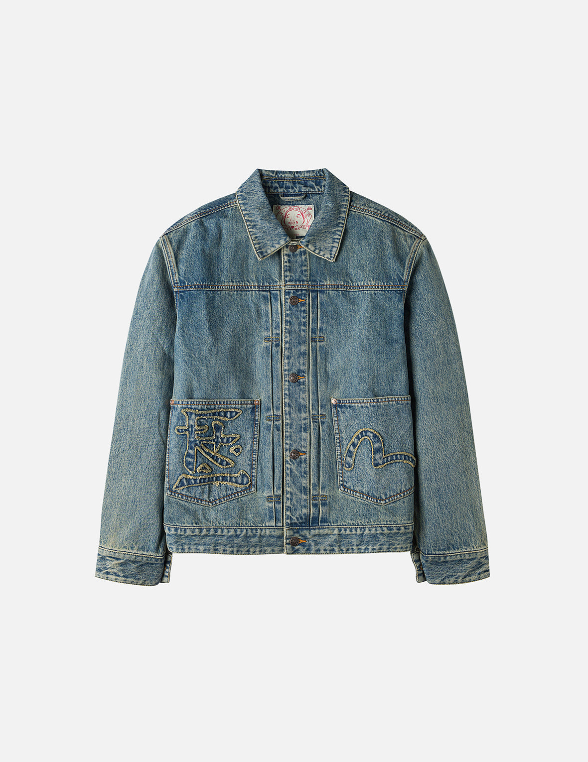 EVISU X F-LAGSTUF-F Shuga and Seagull Embroidery Relax Fit Denim Jacket