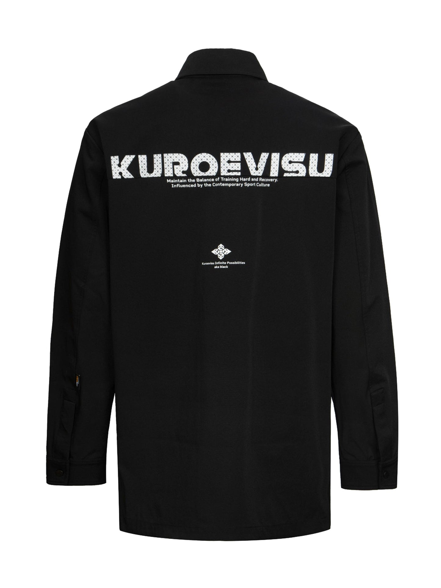 Multi-pocket Branding Print Regular Fit Shirt Jacket