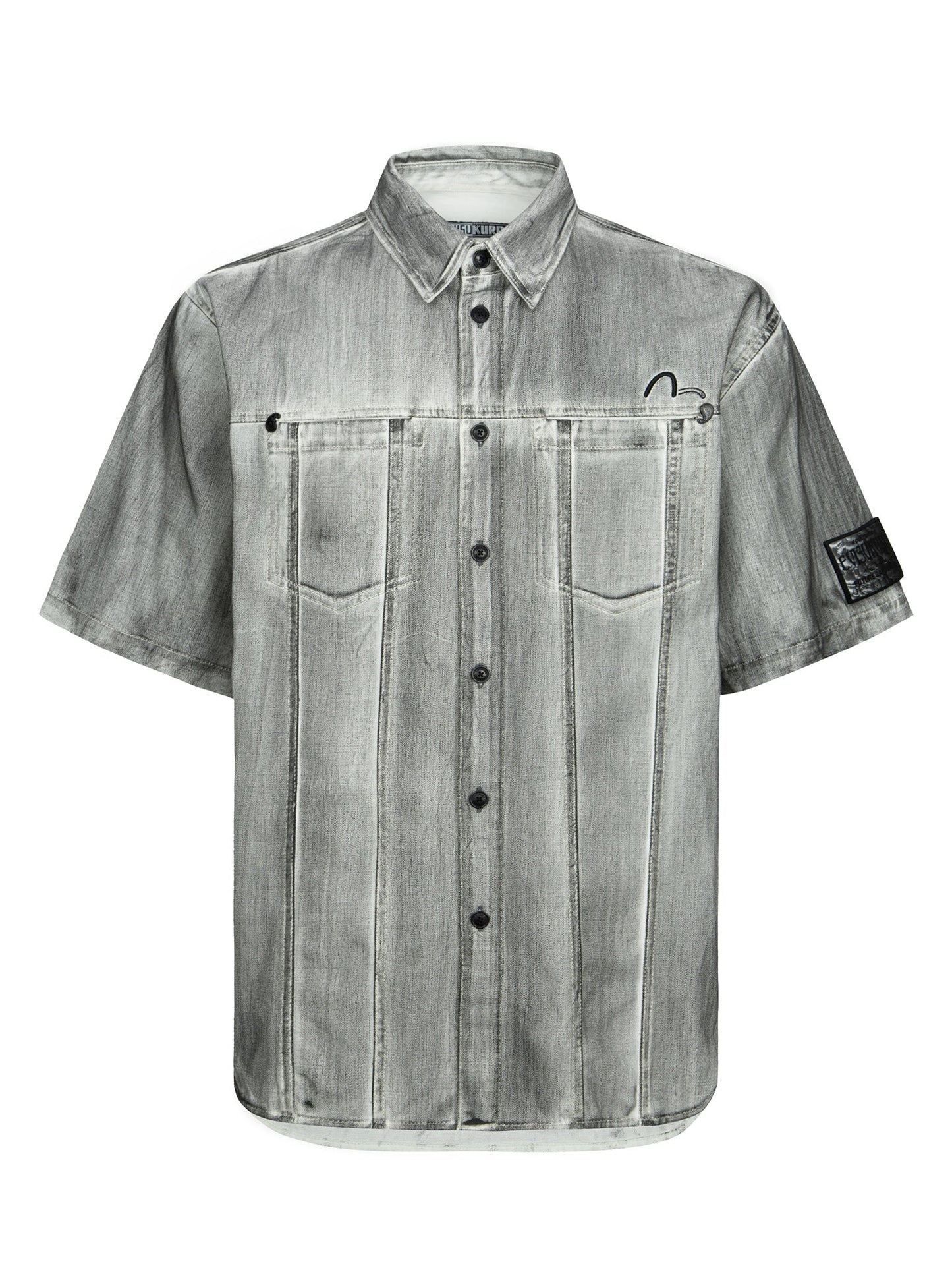 Seagull Embroidery Relax Fit Short-Sleeves Shirt