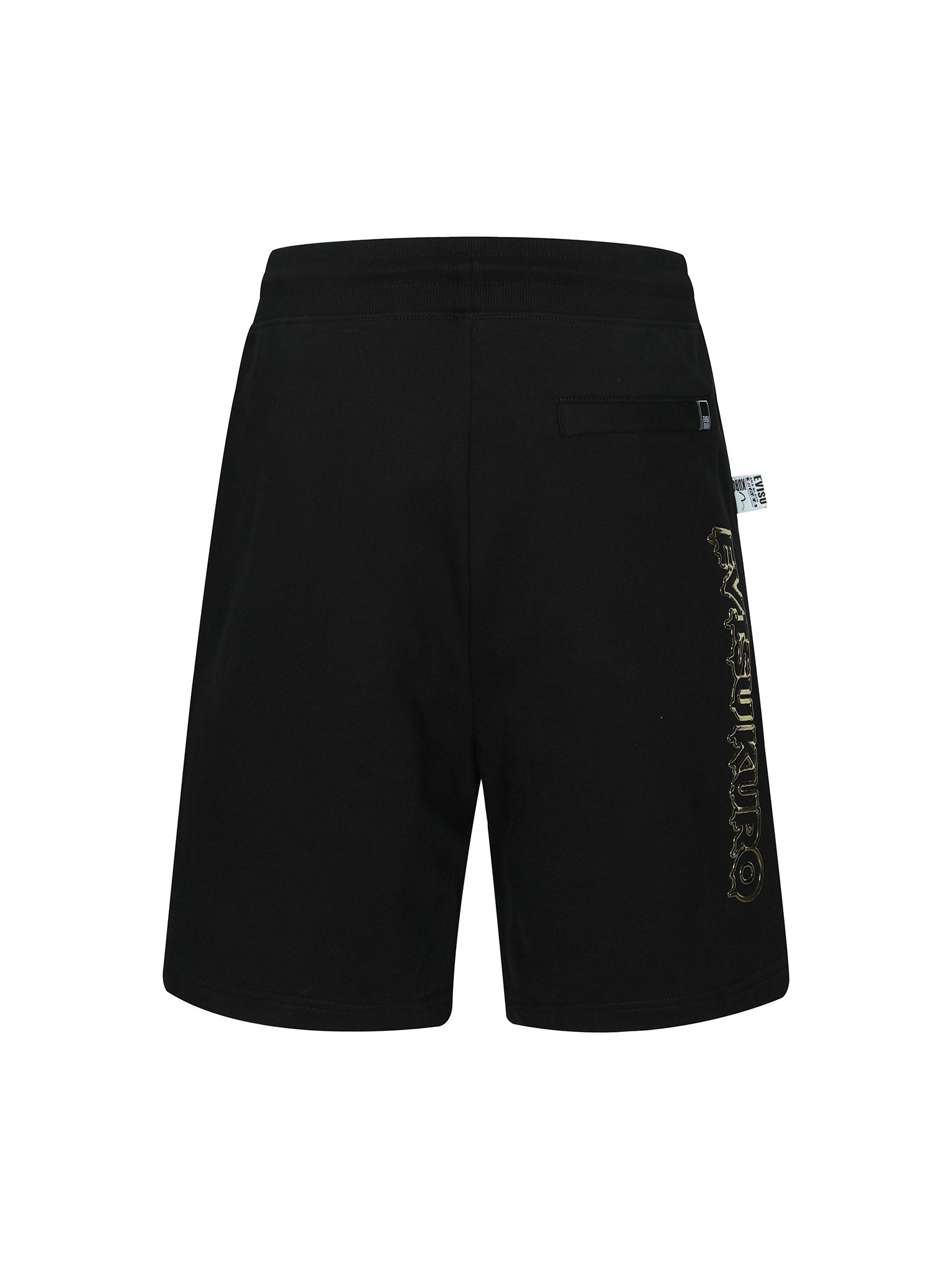 Metallic Logo Print Relax Fit Sweat Shorts – EVISU