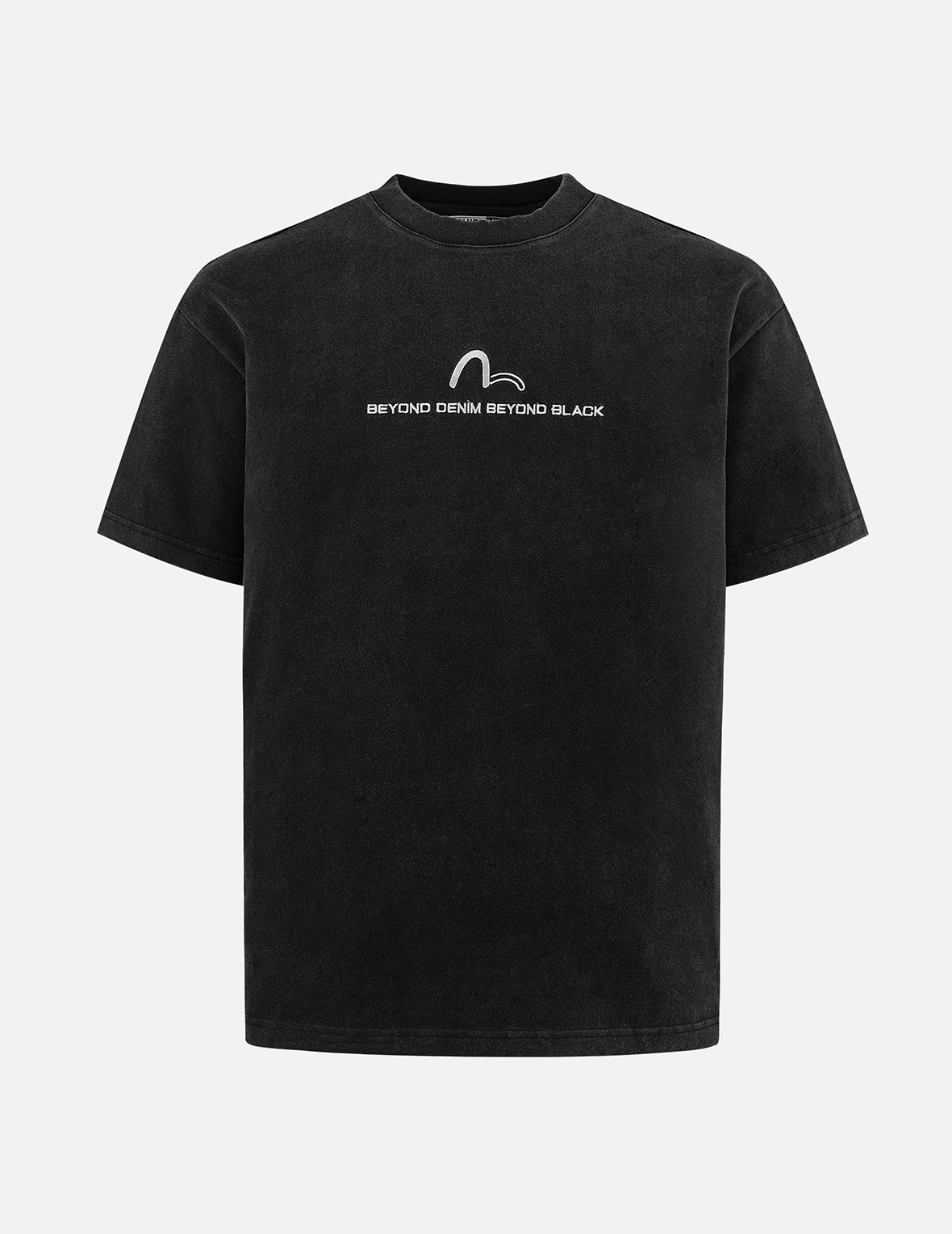 EVISUKURO Embroidery Washed Relax Fit T-shirt