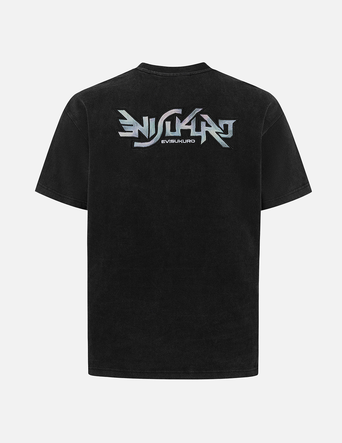 EVISUKURO Embroidery Washed Relax Fit T-shirt