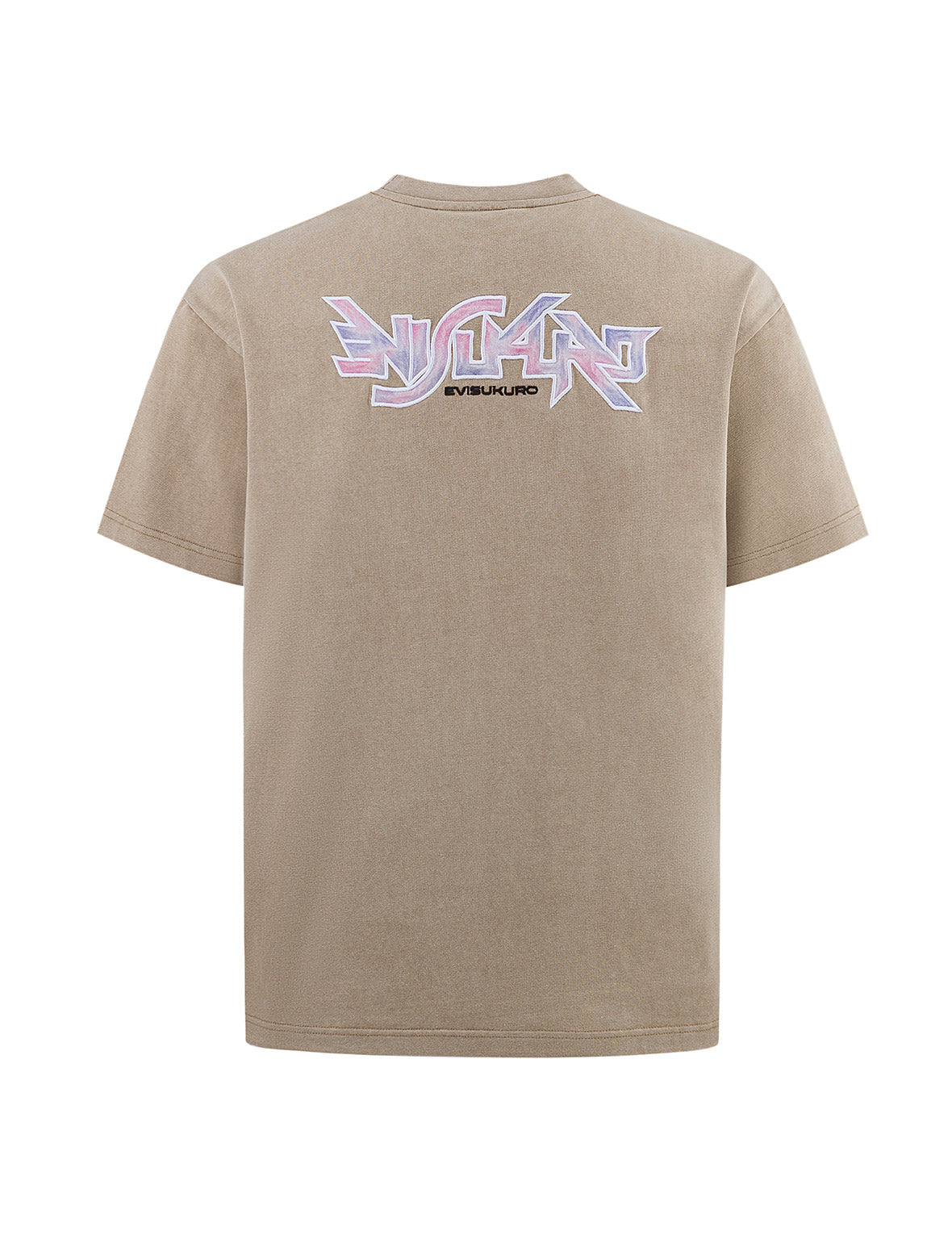 EVISUKURO Embroidery Washed Relax Fit T-shirt