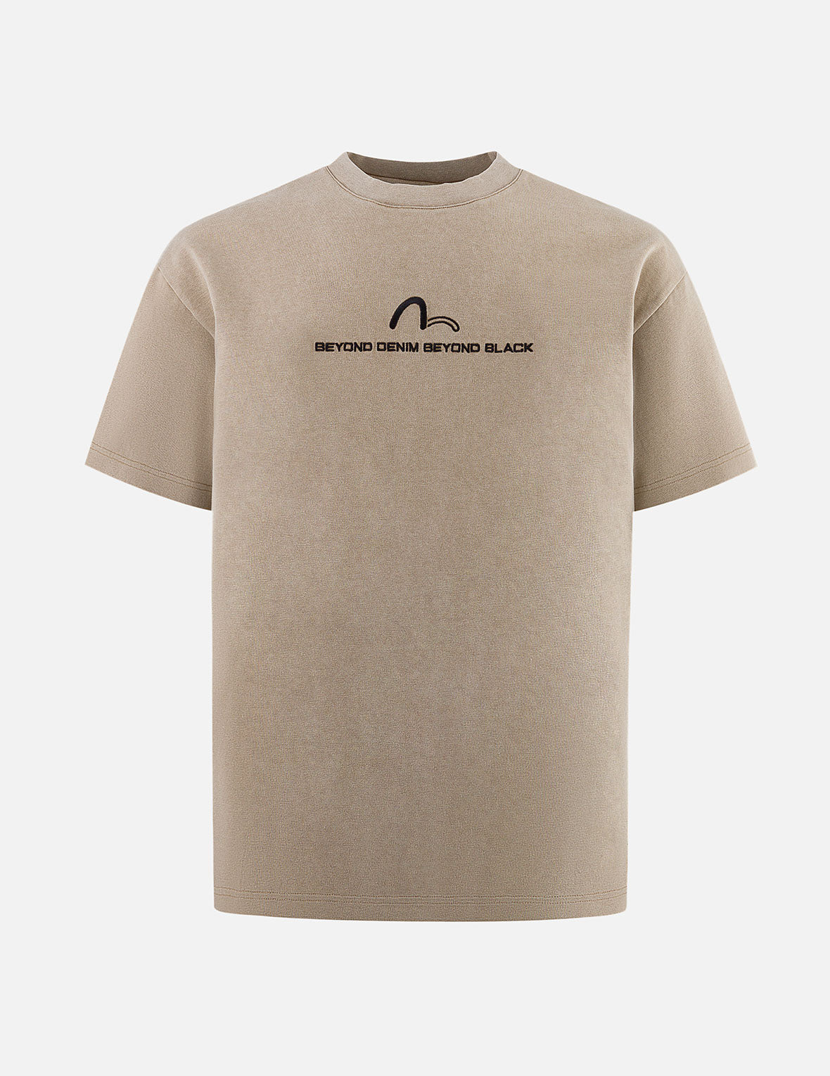 EVISUKURO Embroidery Washed Relax Fit T-shirt