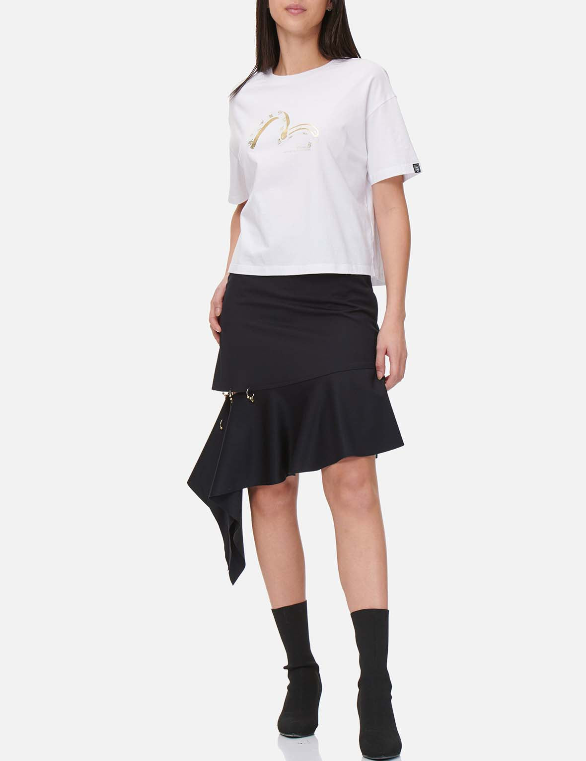 Asymmetric Drape Skirt