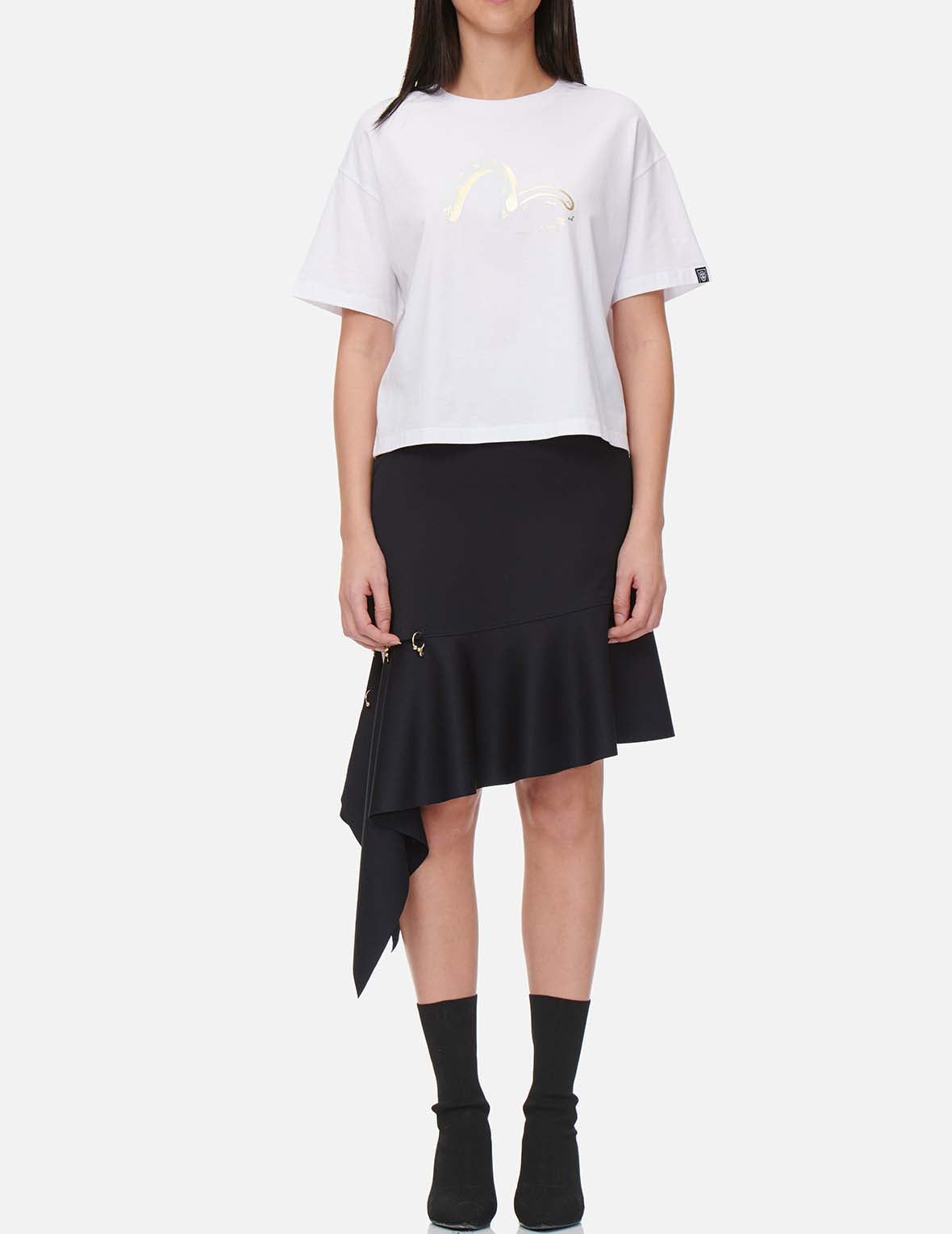 Asymmetric Drape Skirt