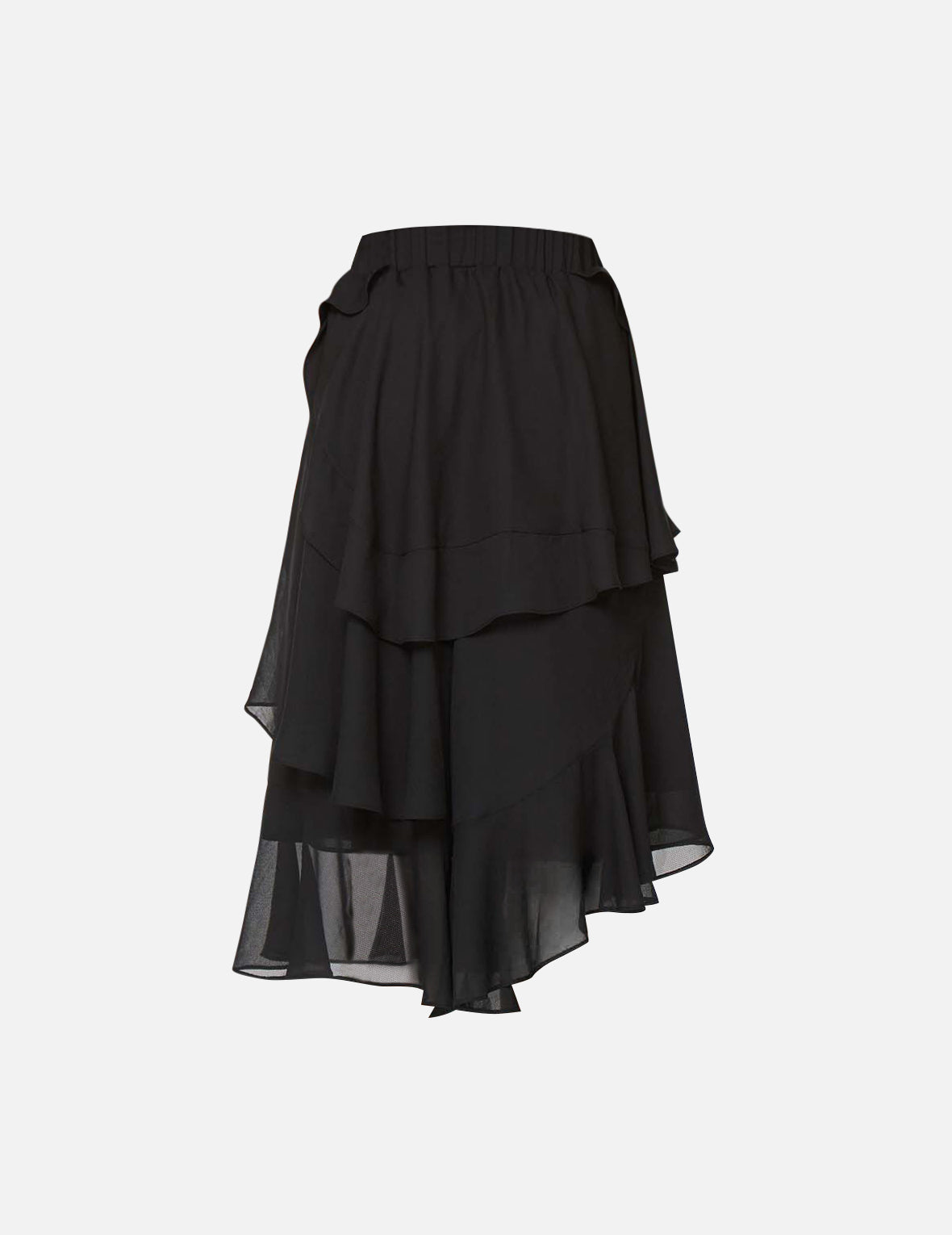 Asymmetric Layered Skirt