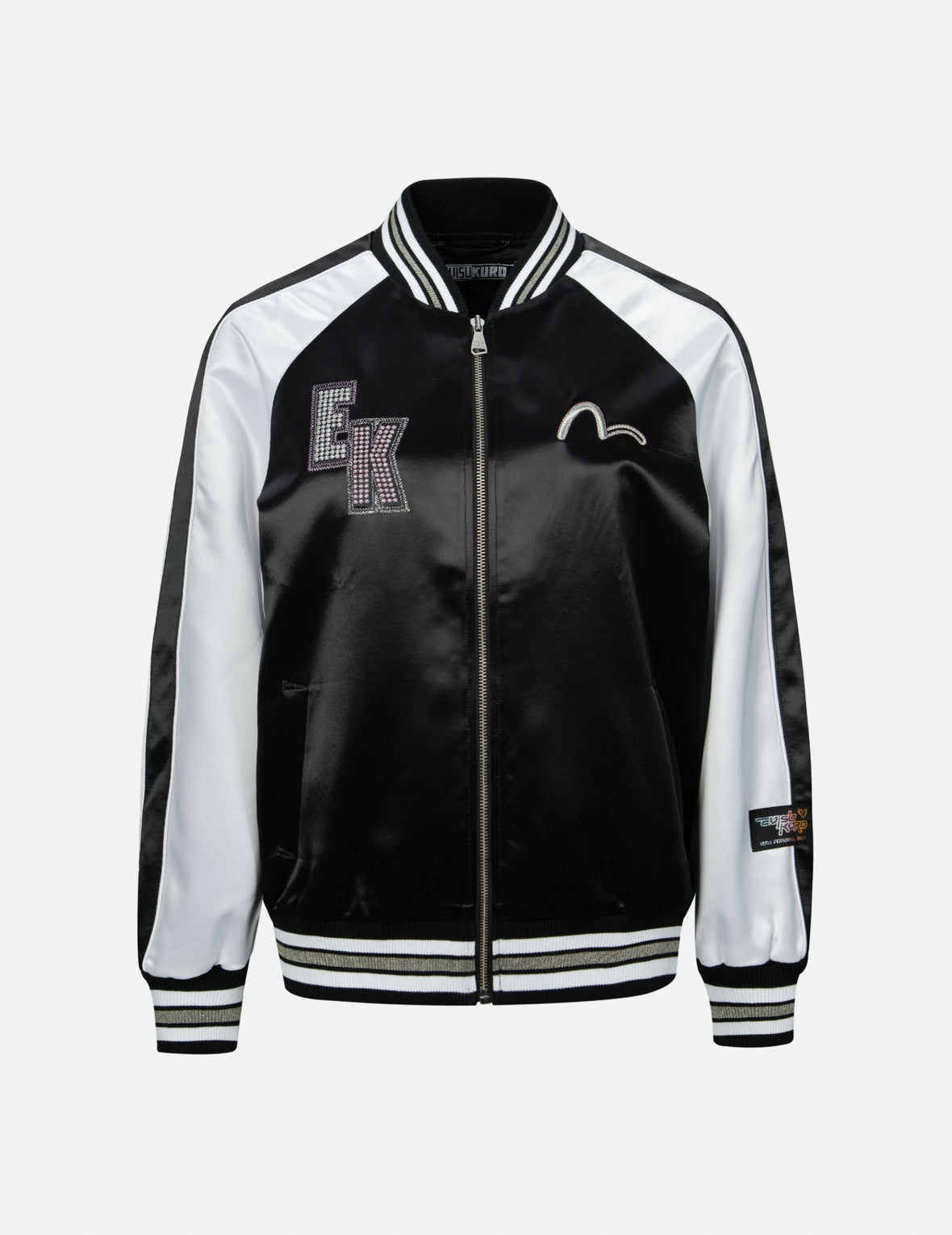 EK Gem Embroidery and Seagull Appliqué Oversized Souvenir Jacket