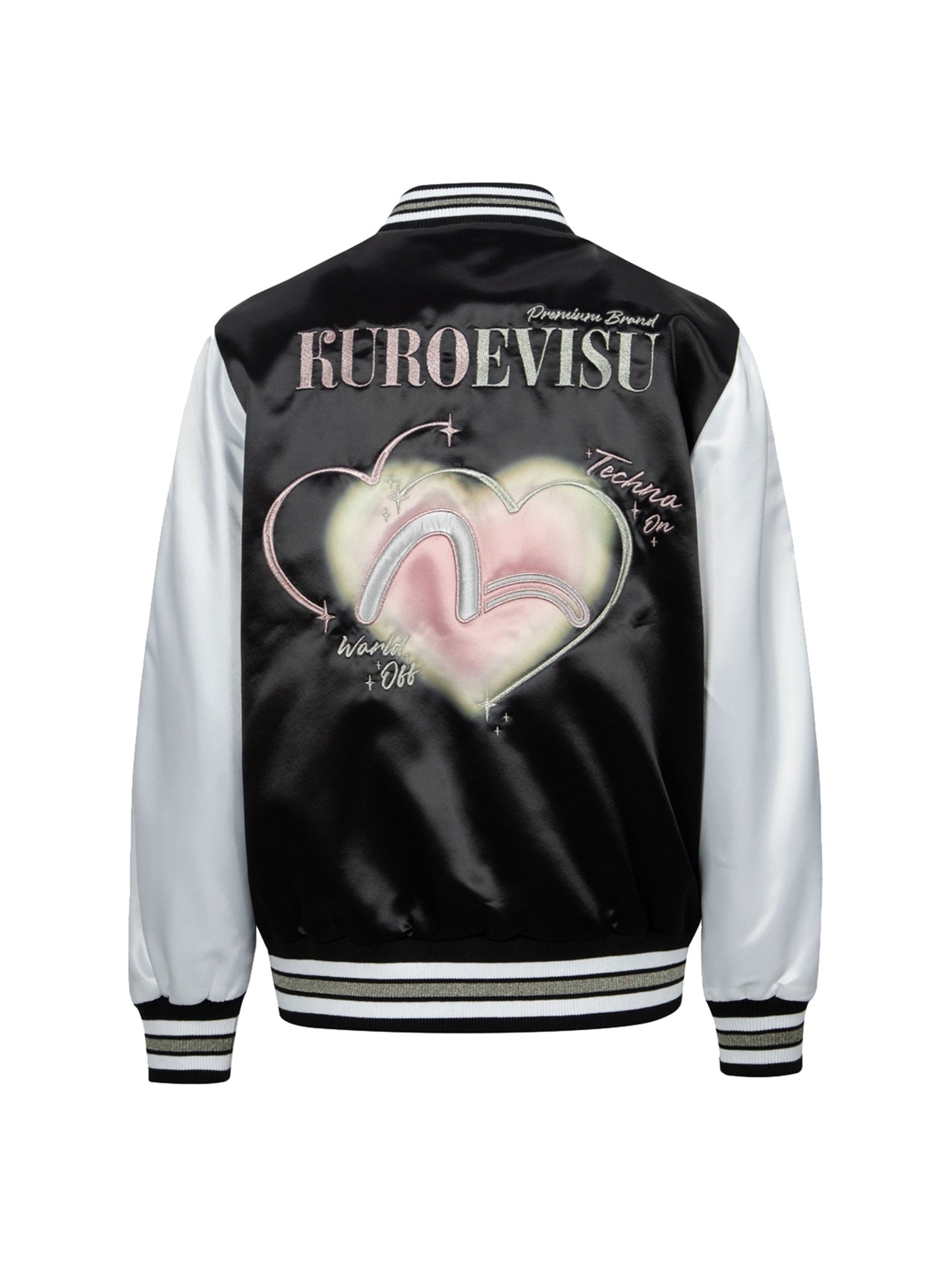 EK Gem Embroidery and Seagull Appliqué Oversized Souvenir Jacket