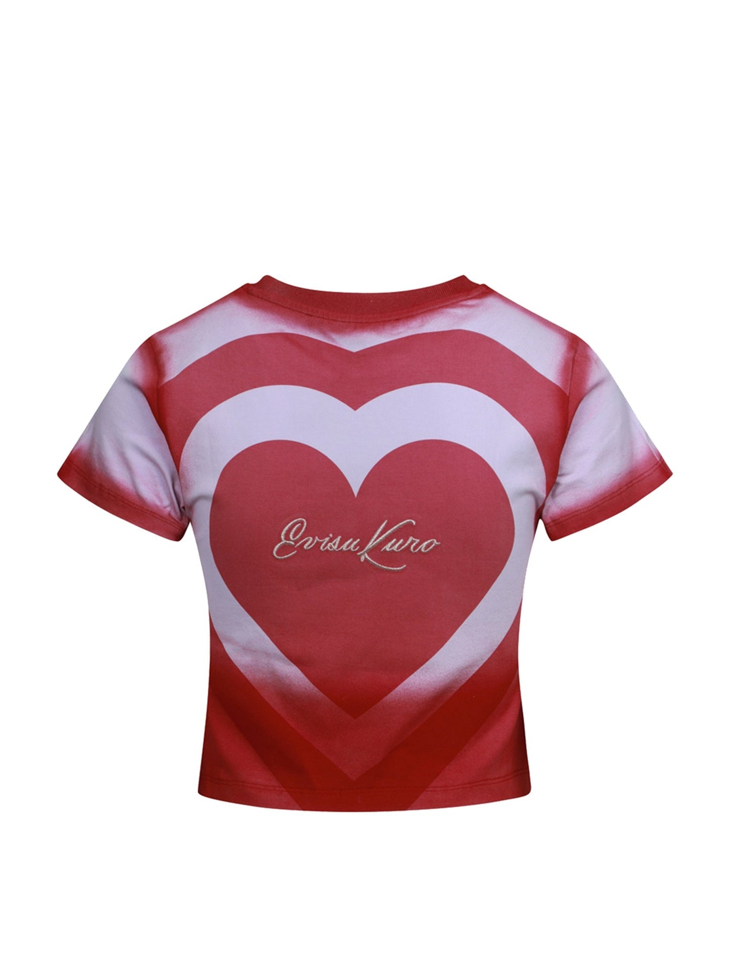 Gradient Sprayed Slim Cropped T-shirt