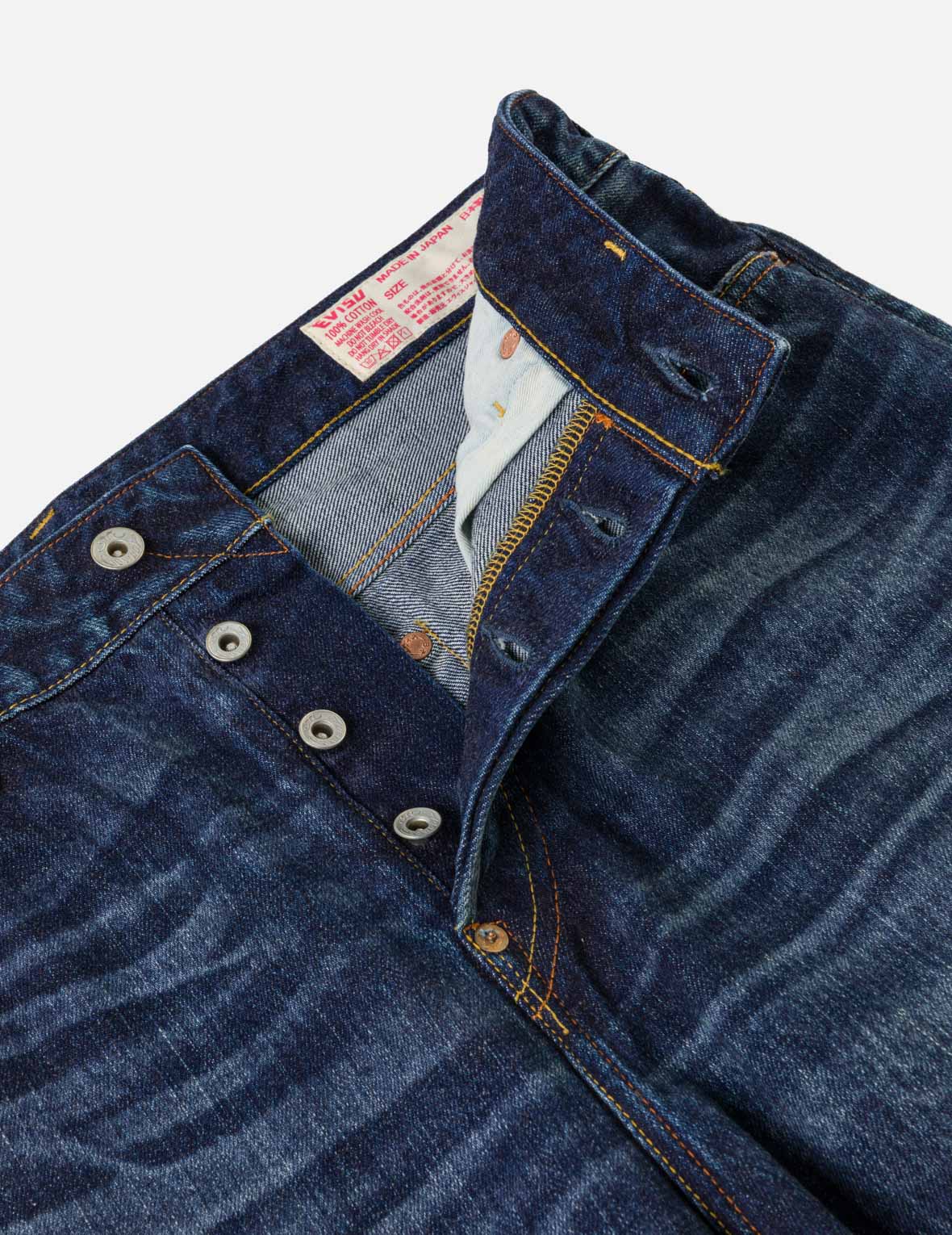 Mid-washed Seagull Print Loose Fit Jeans #2038 – EVISU