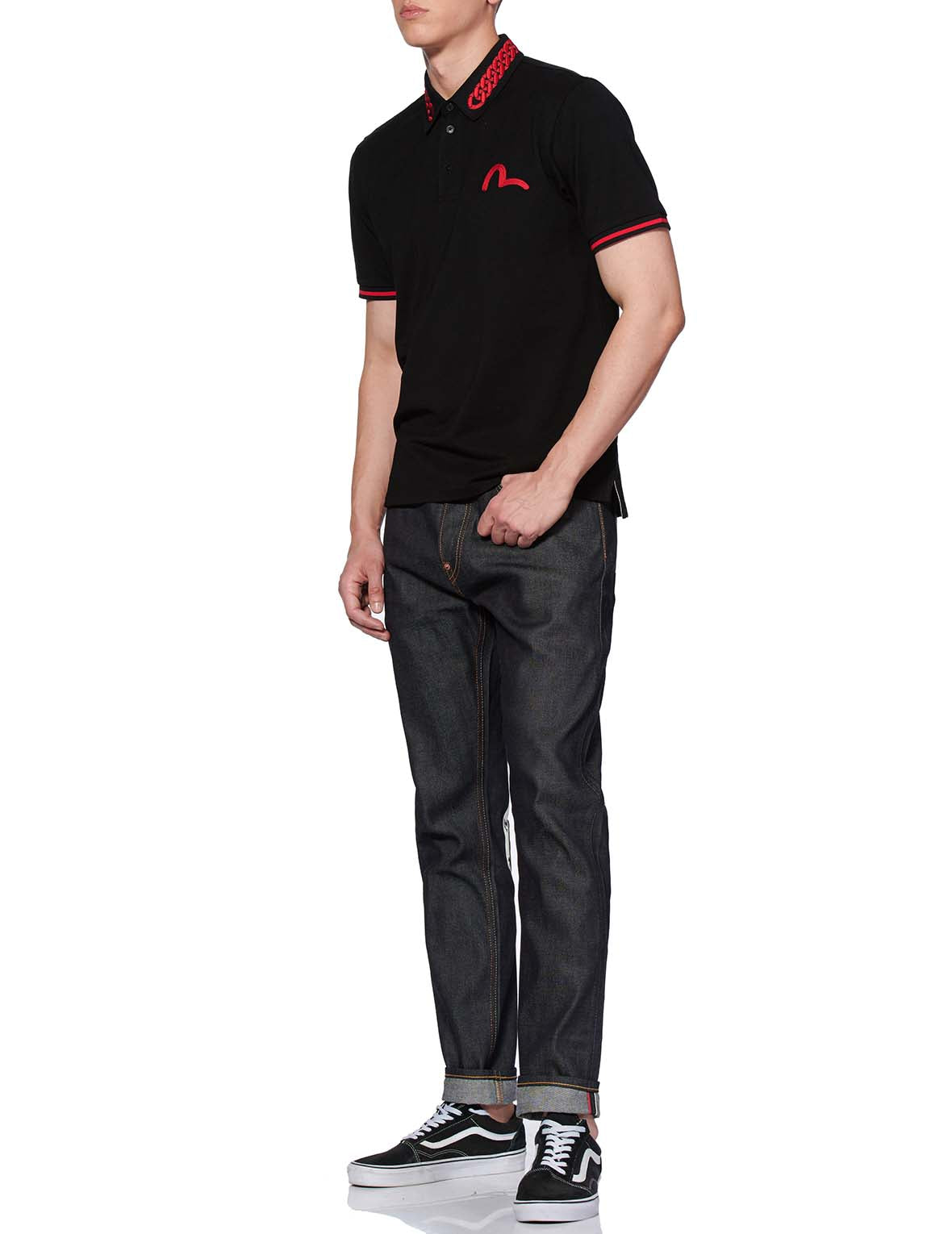 Chain Embroidered Polo Shirt