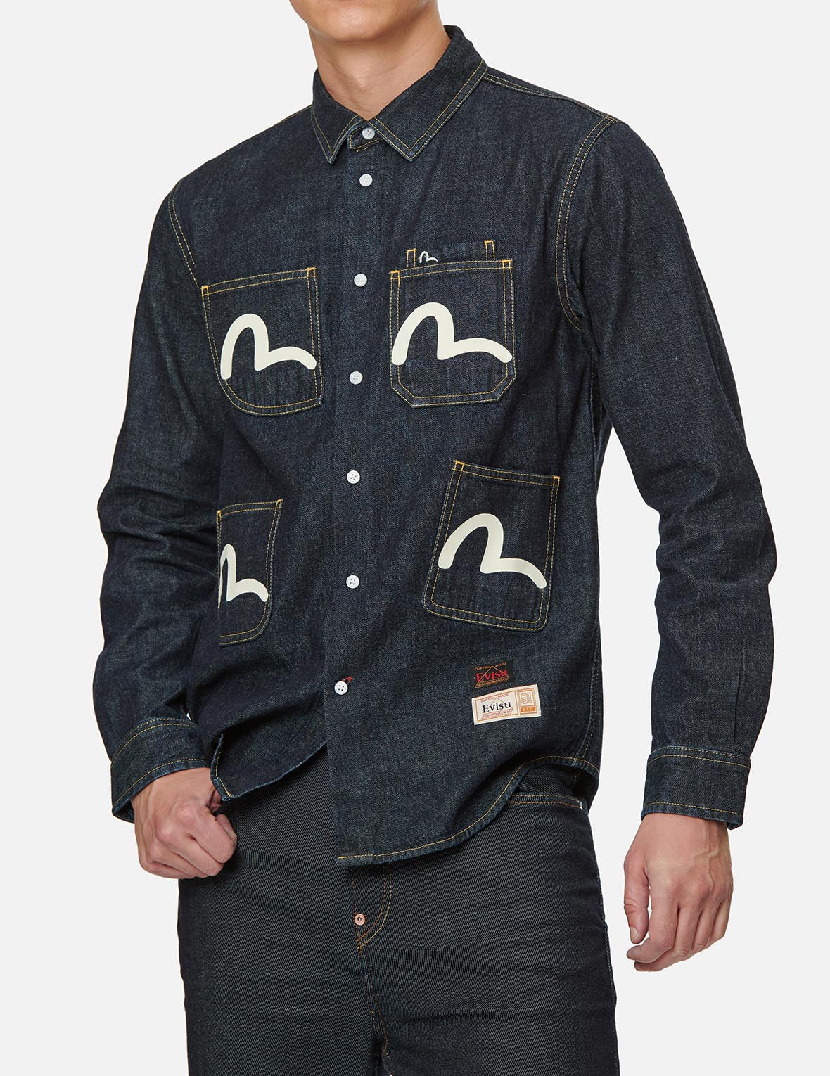 Multi-pockets Denim Shirt