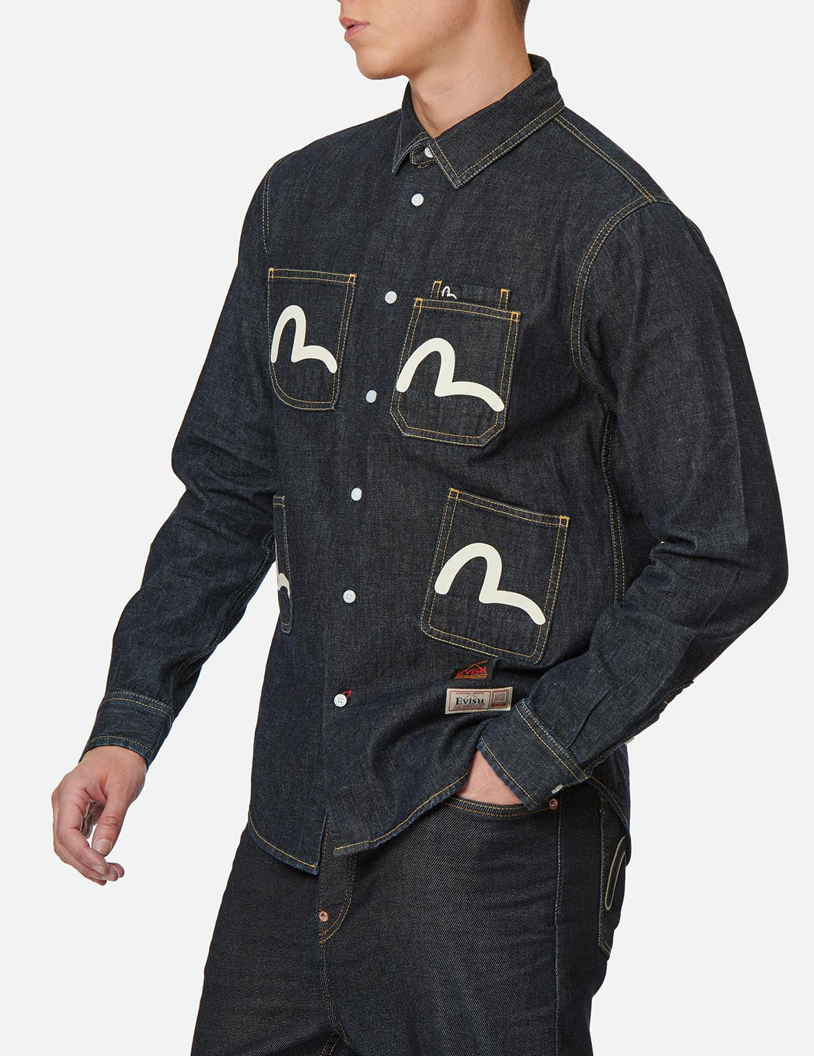 Multi-pockets Denim Shirt